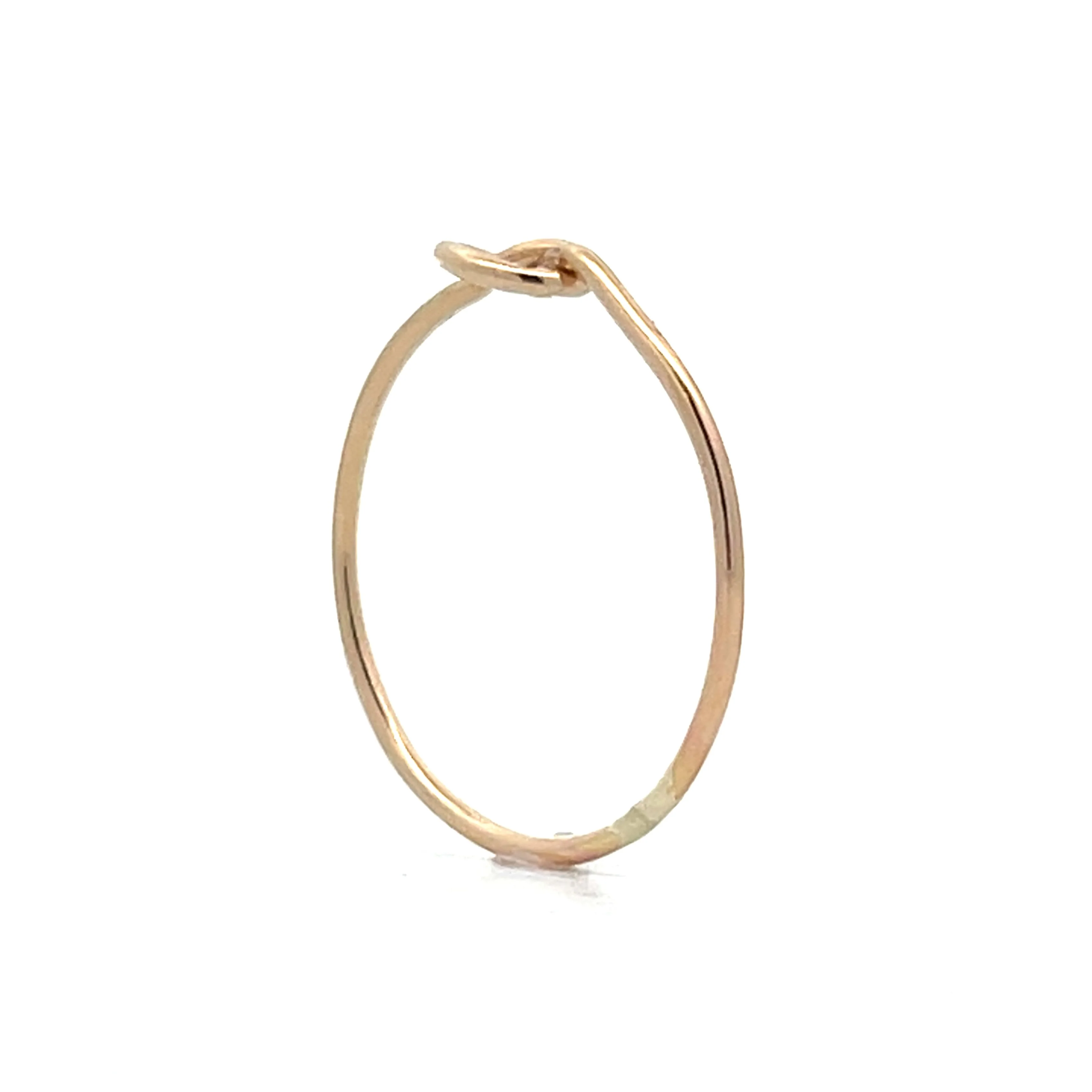 Simple Knot Stacking Ring in 14k Yellow Gold - Image 5