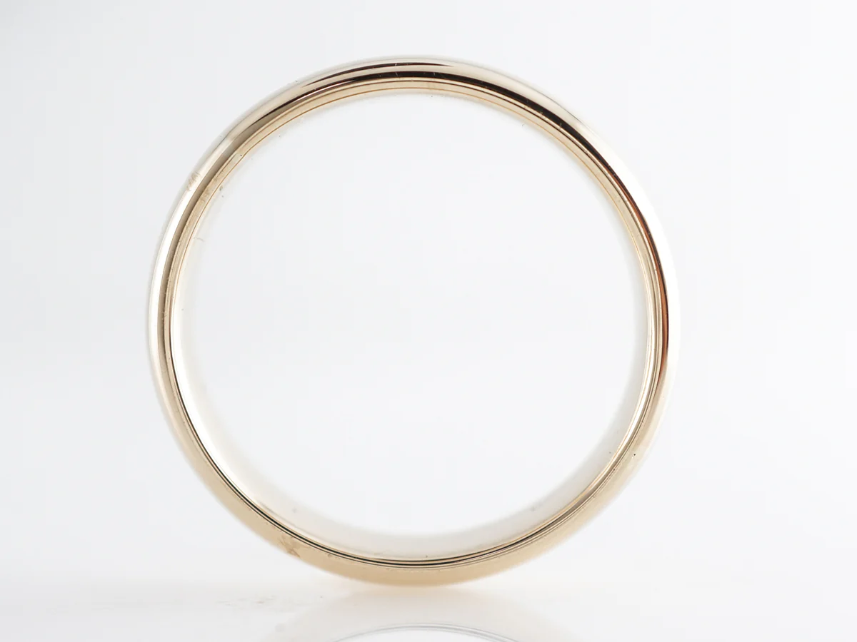 Modern Simple Wide Wedding Band in 14k Yellow Gold - Image 2