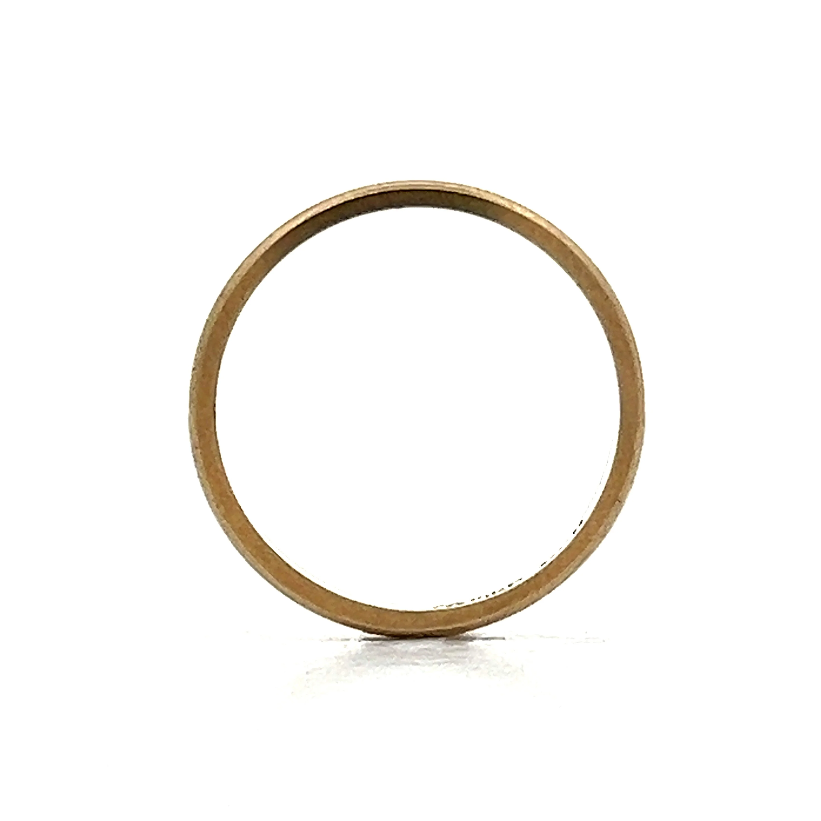 Simple Thin Classic Wedding Band in Yellow Gold - Image 4