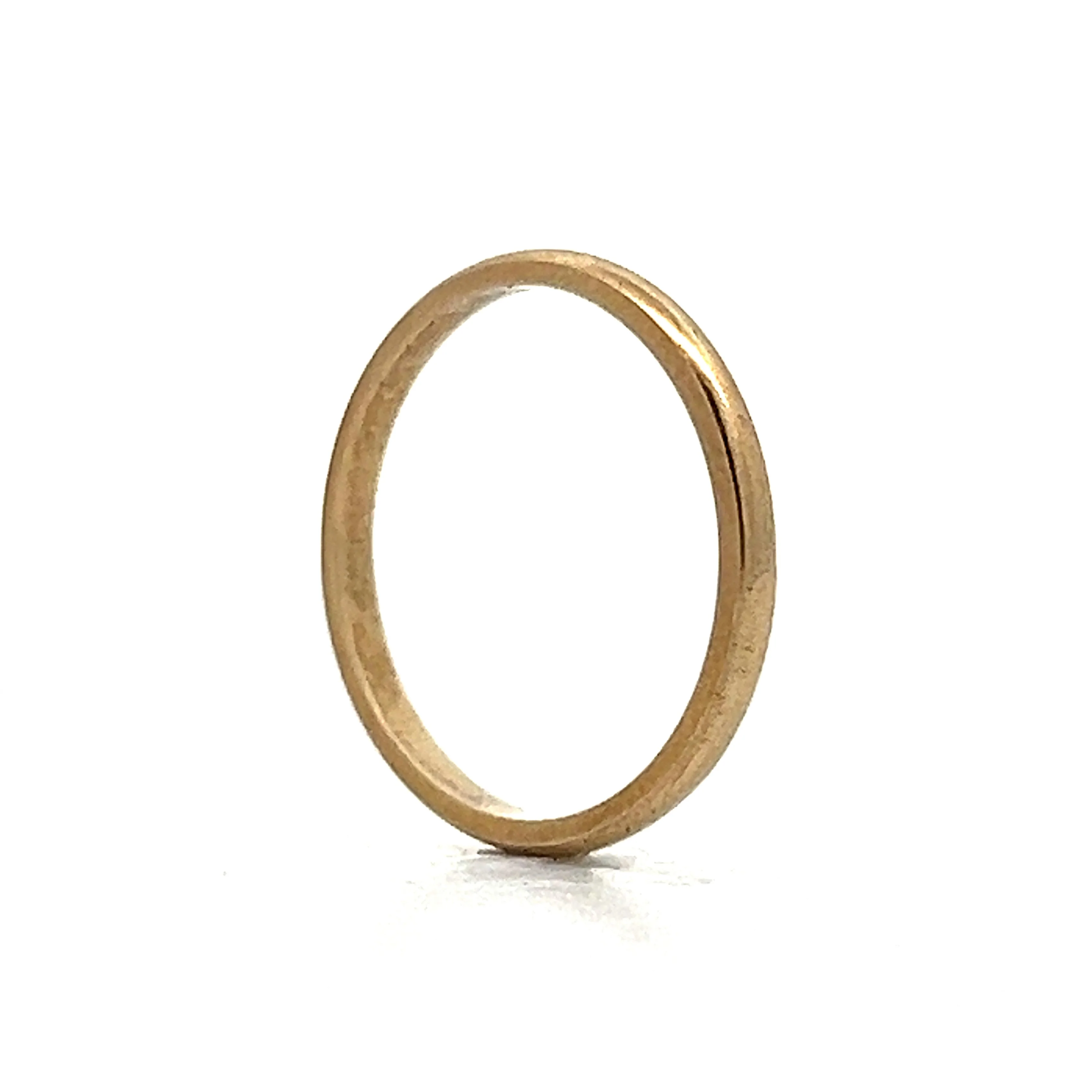 Simple Thin Classic Wedding Band in Yellow Gold - Image 5