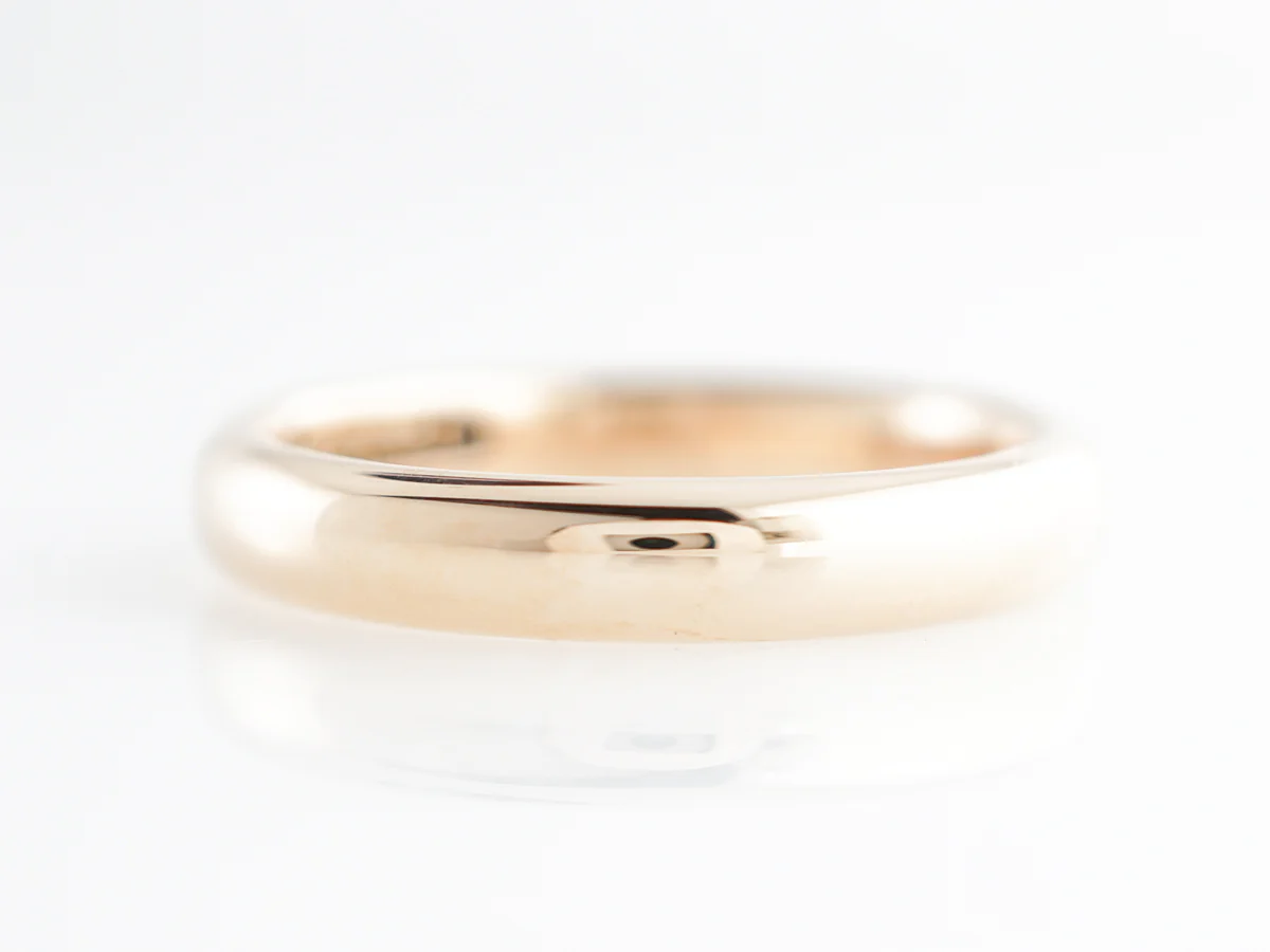 Simple Vintage 1950's Wedding Band in 14k Yellow Gold