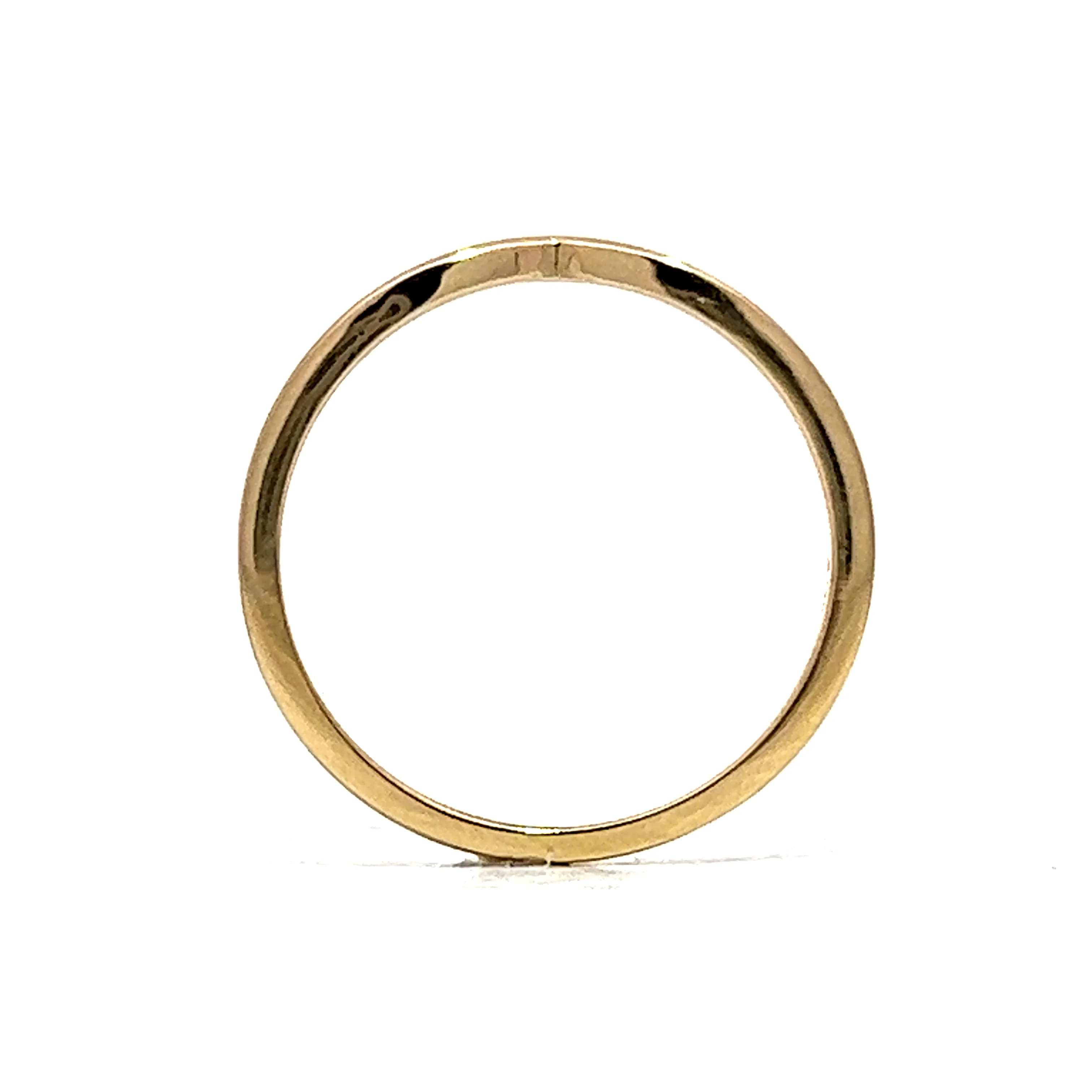Slight V Shaped Wedding Band in 14k Yellow Gold - Image 4