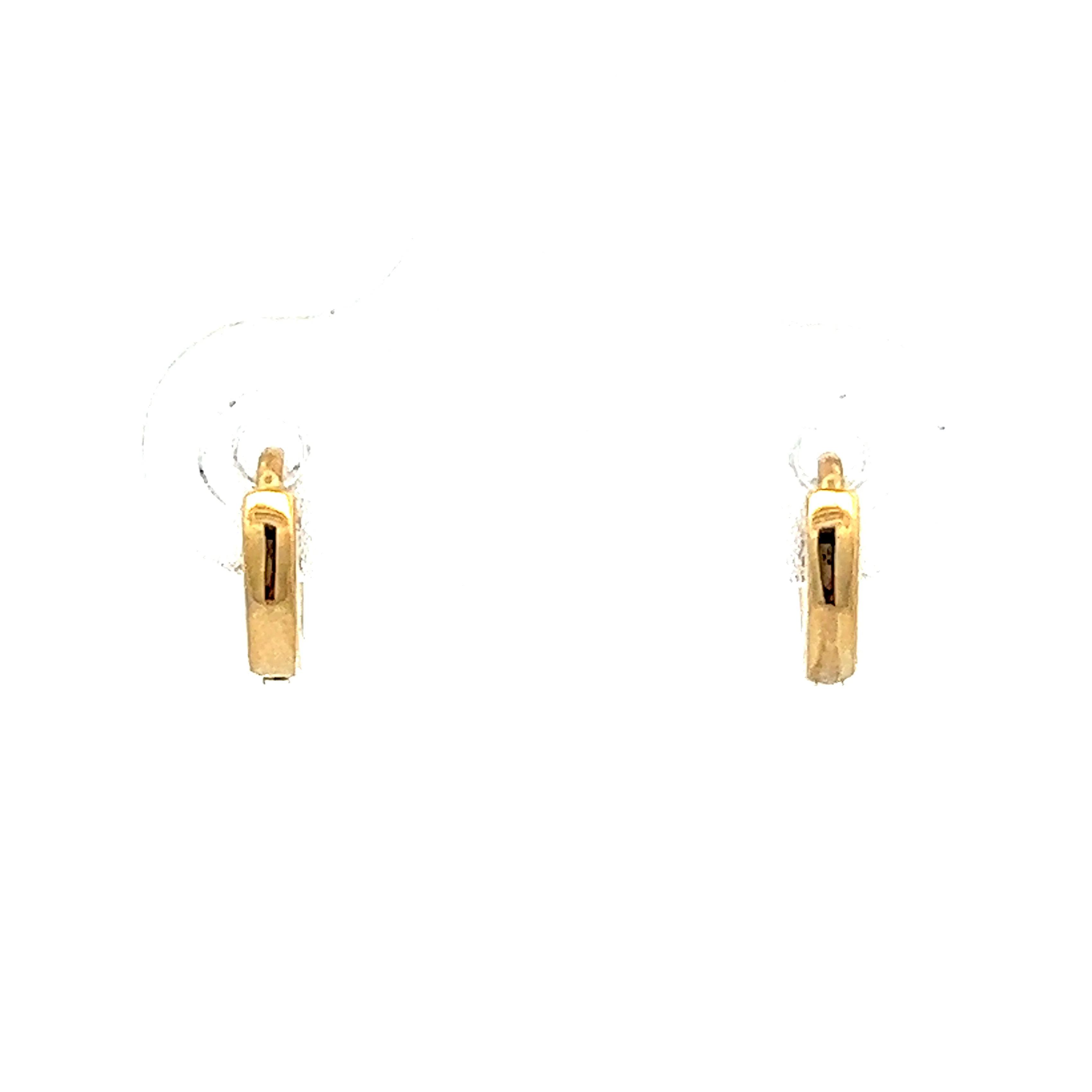 Small Huggie Hoop Earrings in 14k Yellow Gold