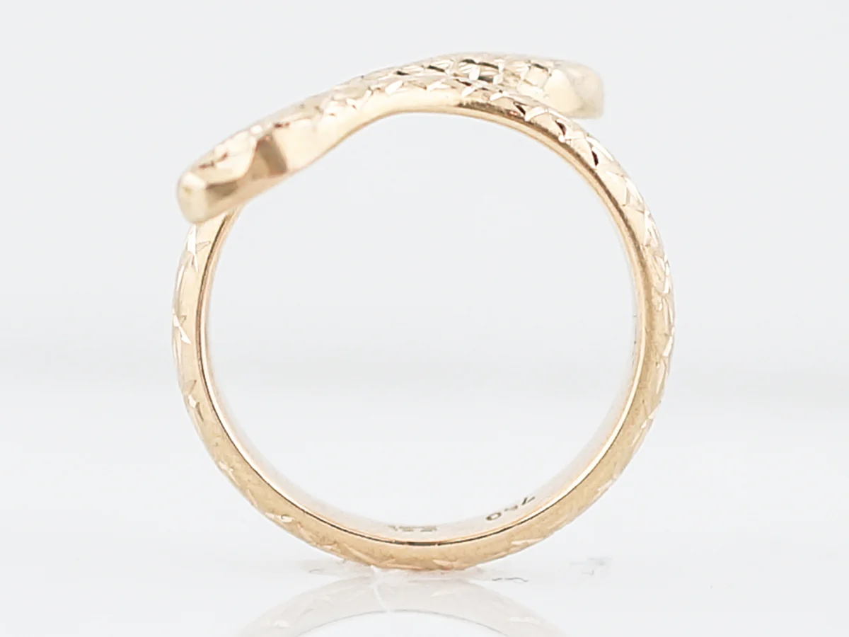 Snake Right Hand Ring Modern in 18k Yellow Gold - Image 5