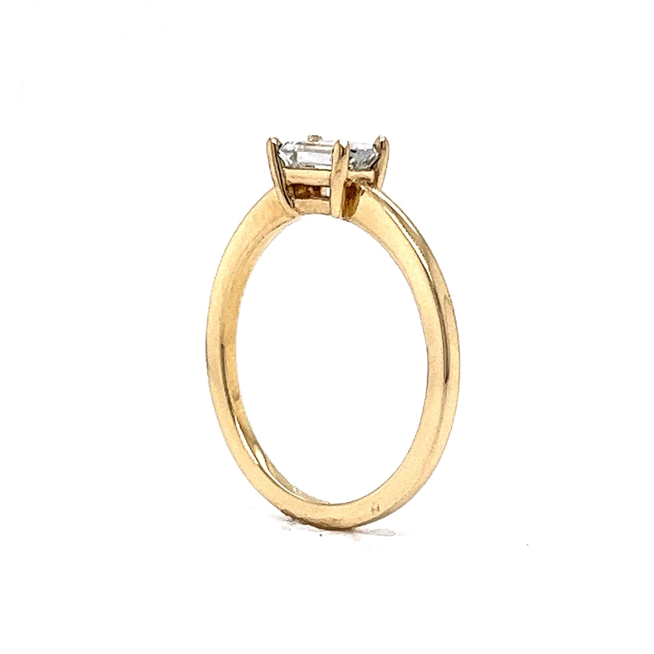 .54 Solitaire Emerald Cut Diamond Engagement Ring in 14k Gold - Image 5