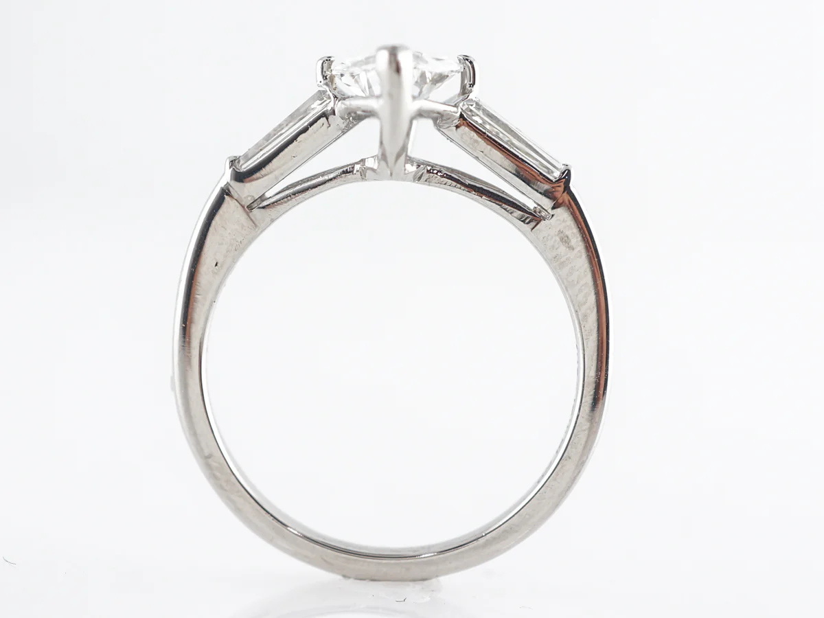 Solitaire Marquise Diamond Engagement Ring in Platinum - Image 4