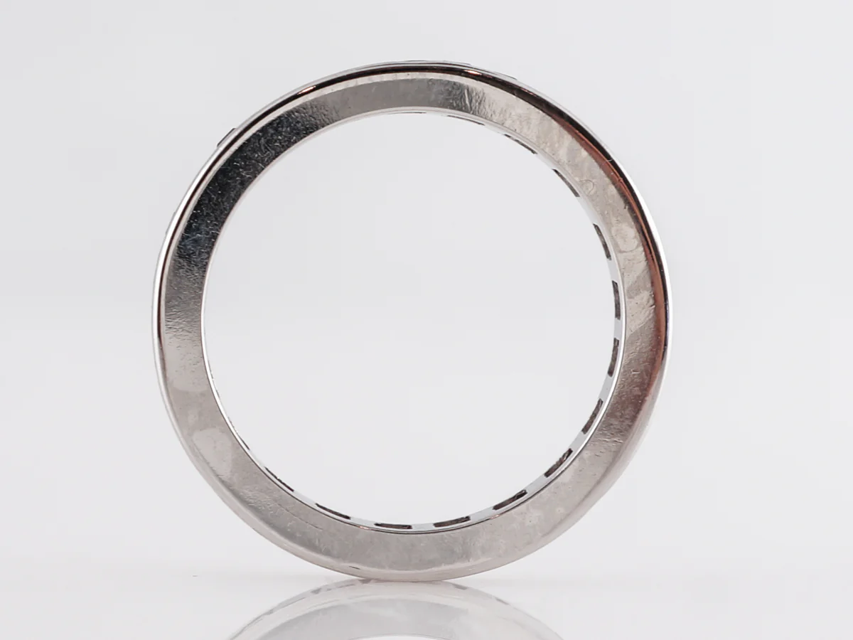 Square Cut Ruby Eternity Band in White Gold - Image 3