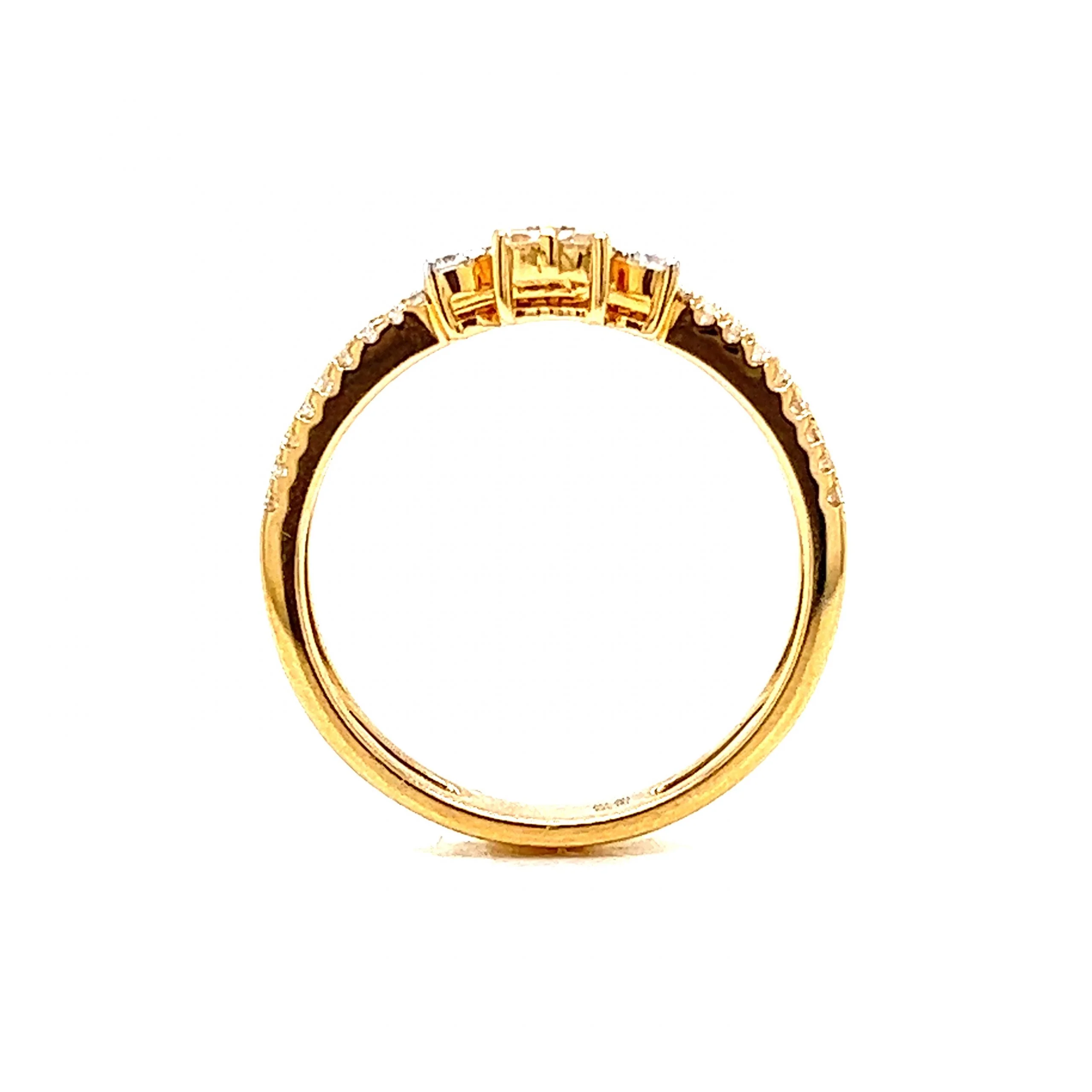 Stacked Pave Diamond Ring in 18k Yellow Gold - Image 4