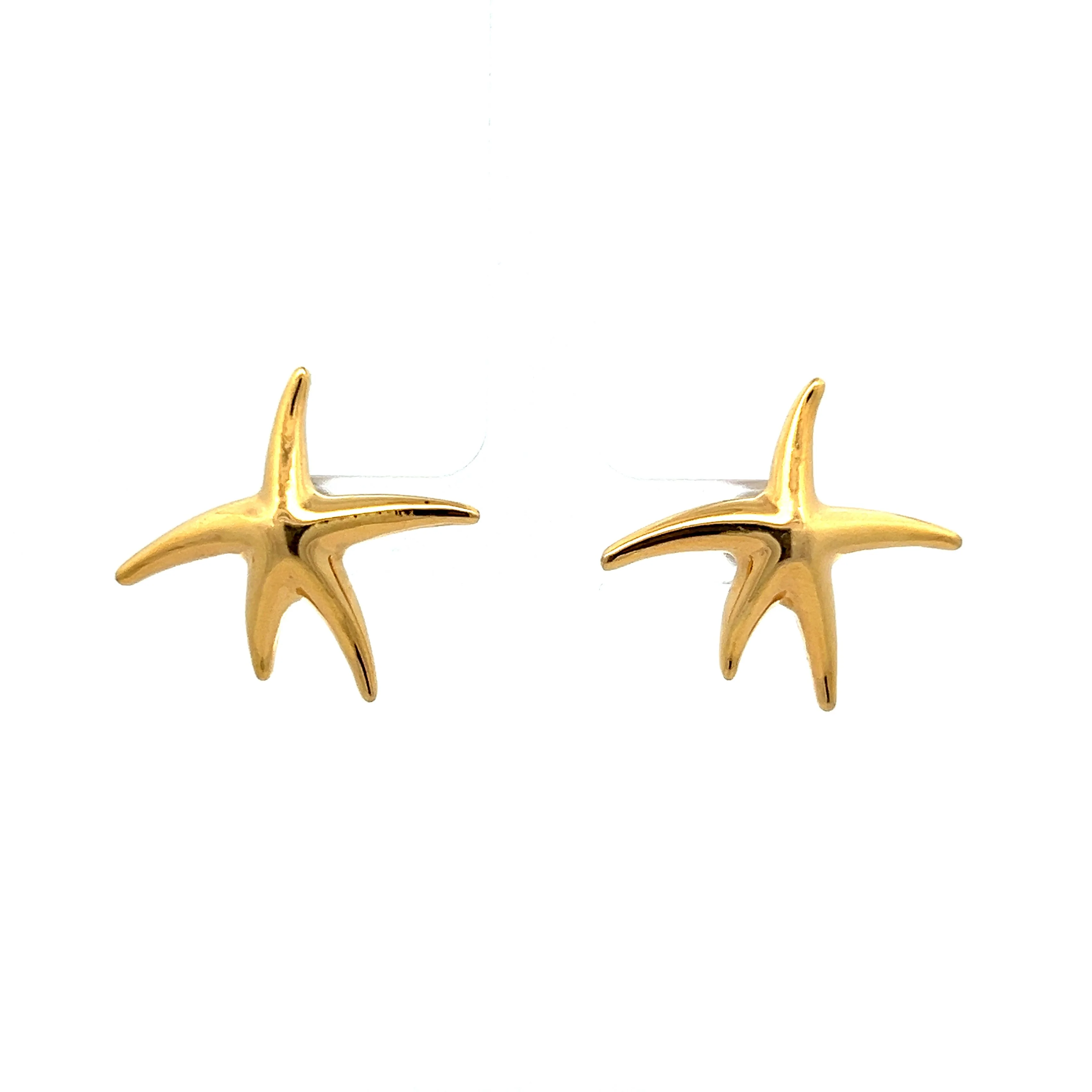 Starfish Stud Earrings in 14k Yellow Gold