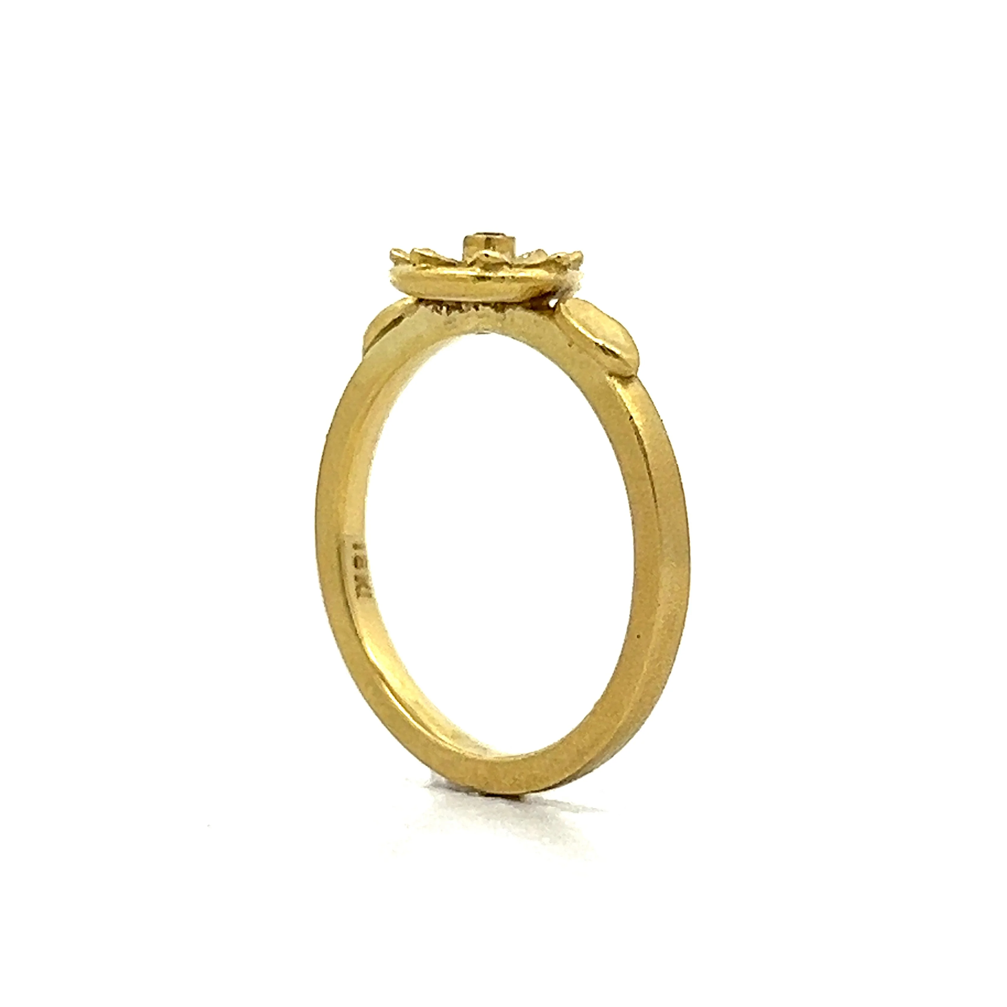 Stephanie Briggs Diamond Flower Ring in 18k Yellow Gold - Image 5