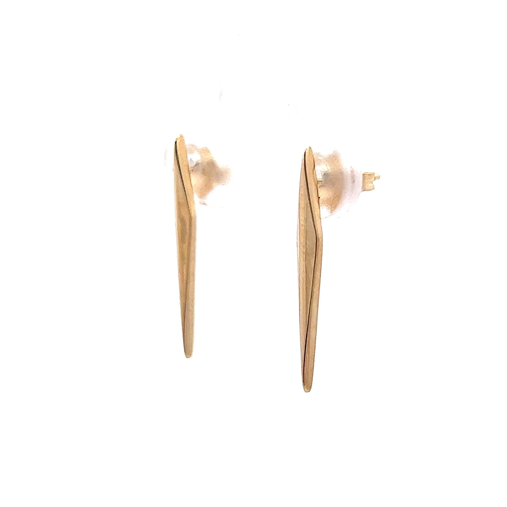 Kite Shaped Earrings in 14k Yellow Gold - Image 2