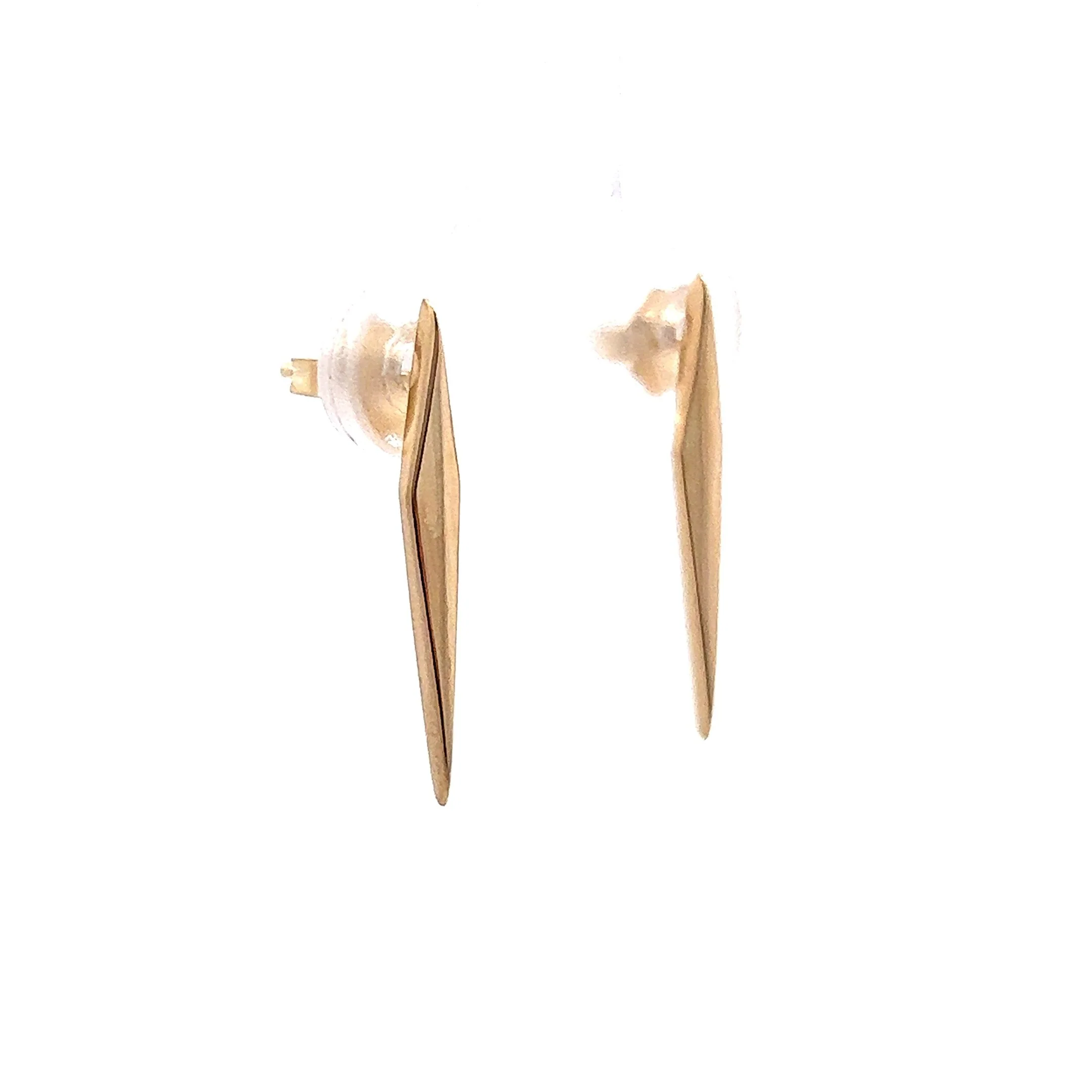 Kite Shaped Earrings in 14k Yellow Gold - Image 3