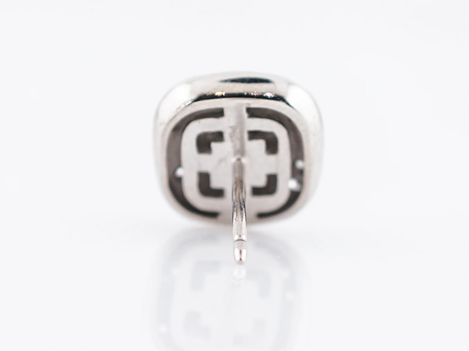 Stud Earrings Modern 2.50 Sugarloaf Cabochon Cut Moonstones & Round Brilliant Cut Diamonds in 14k White Gold - Image 5
