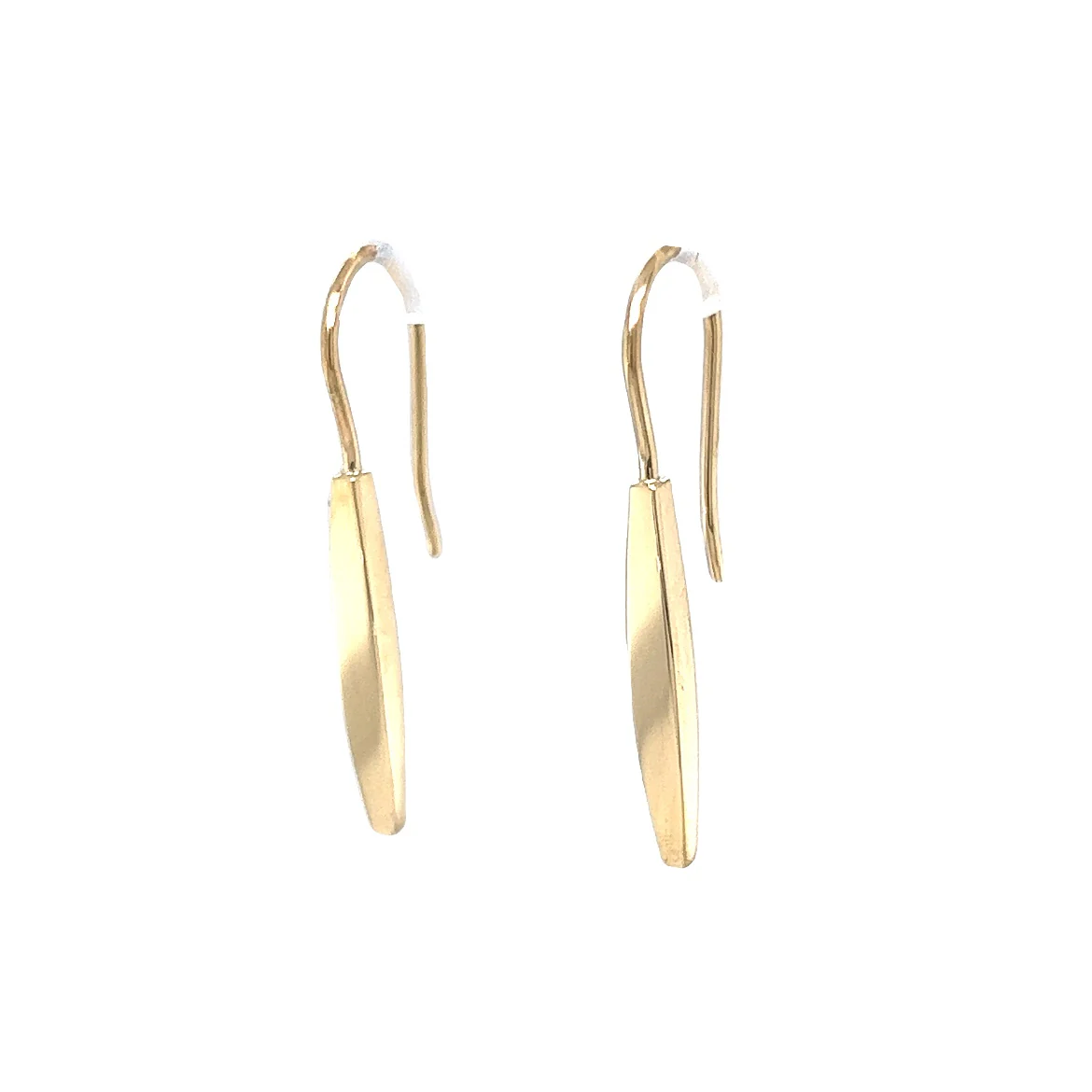 Bar Drop Earrings in 14k Yellow Gold - Image 2