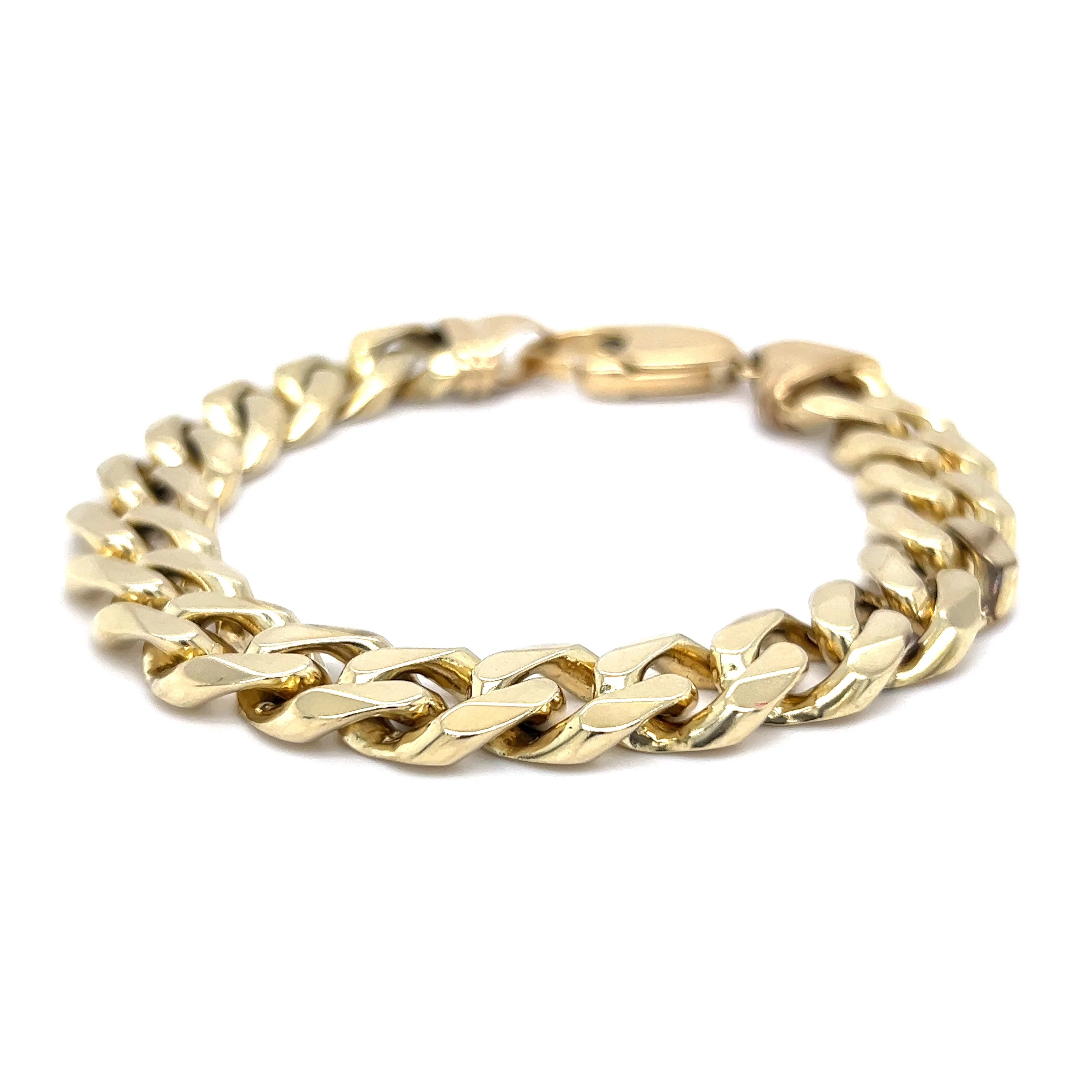 Men's Cuban Link Bracelet in 14k Yellow Gold