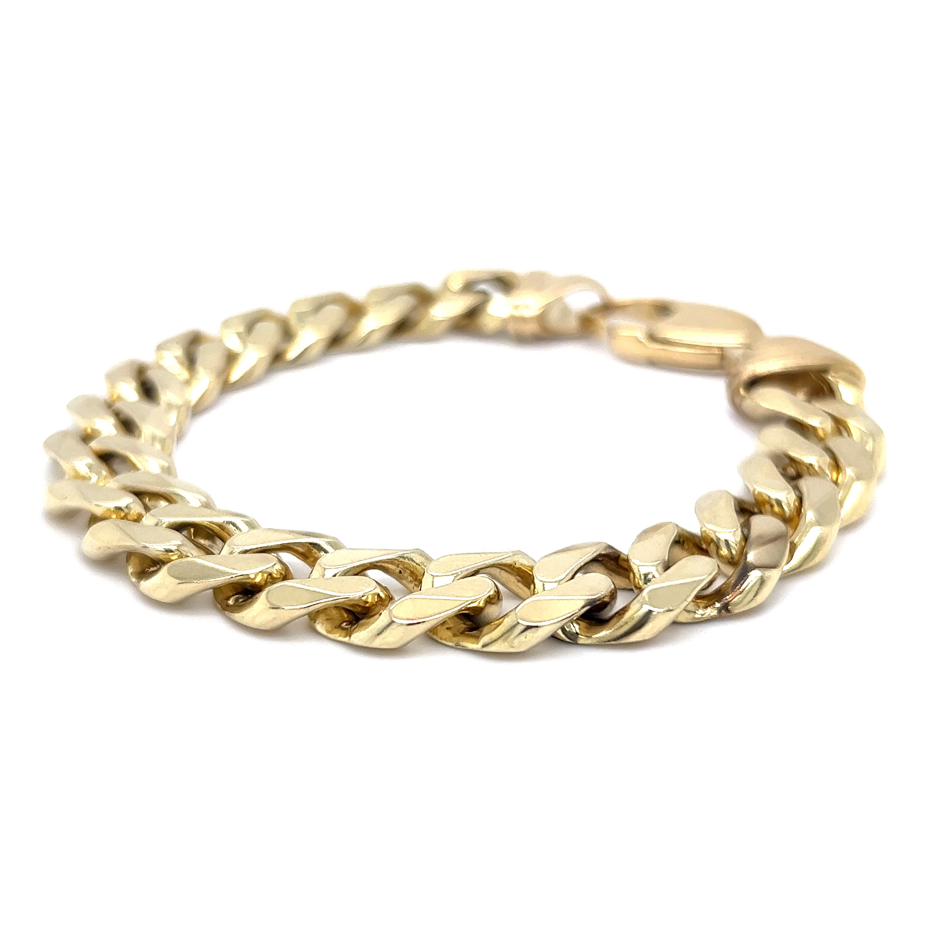 Men's Cuban Link Bracelet in 14k Yellow Gold - Image 2