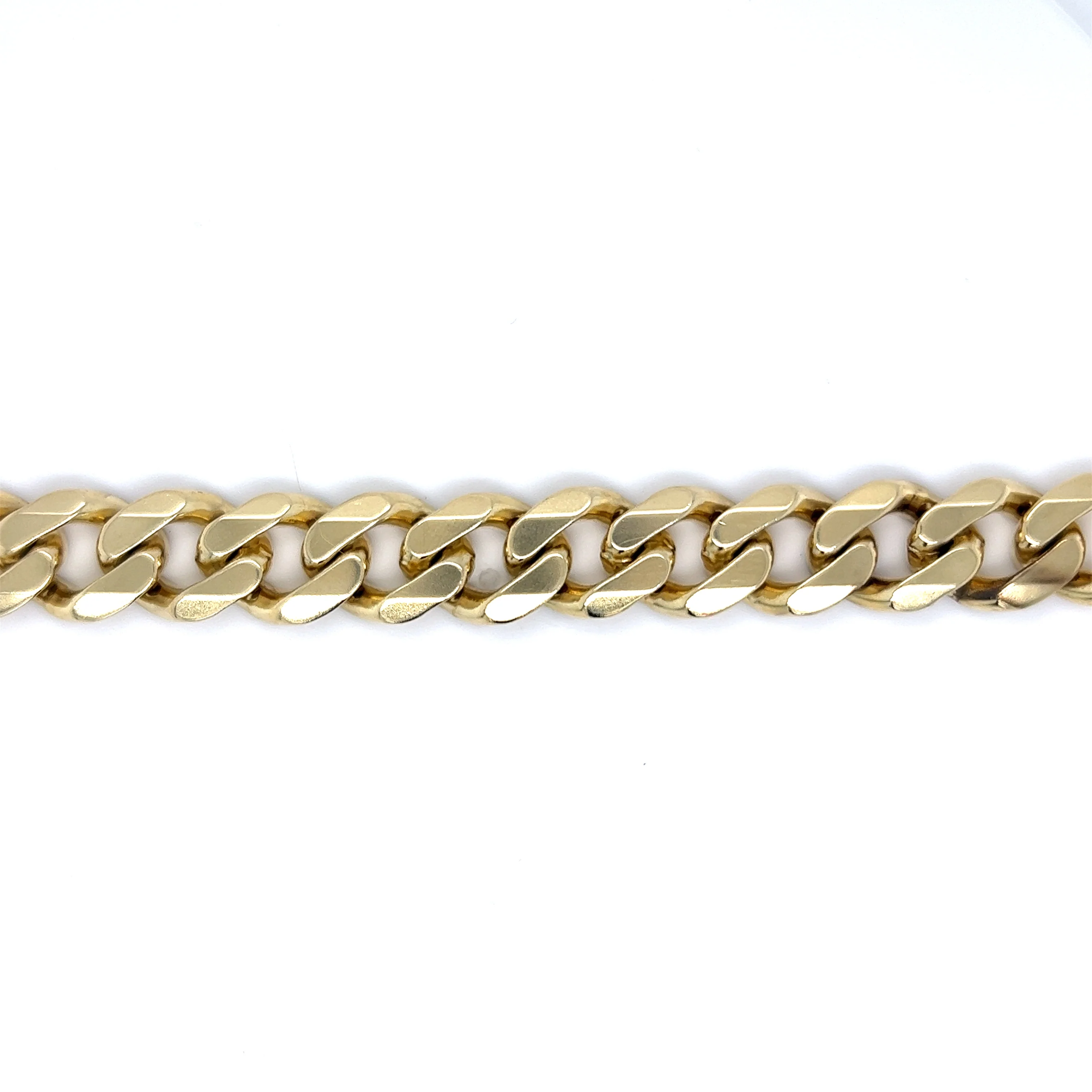 Men's Cuban Link Bracelet in 14k Yellow Gold - Image 4