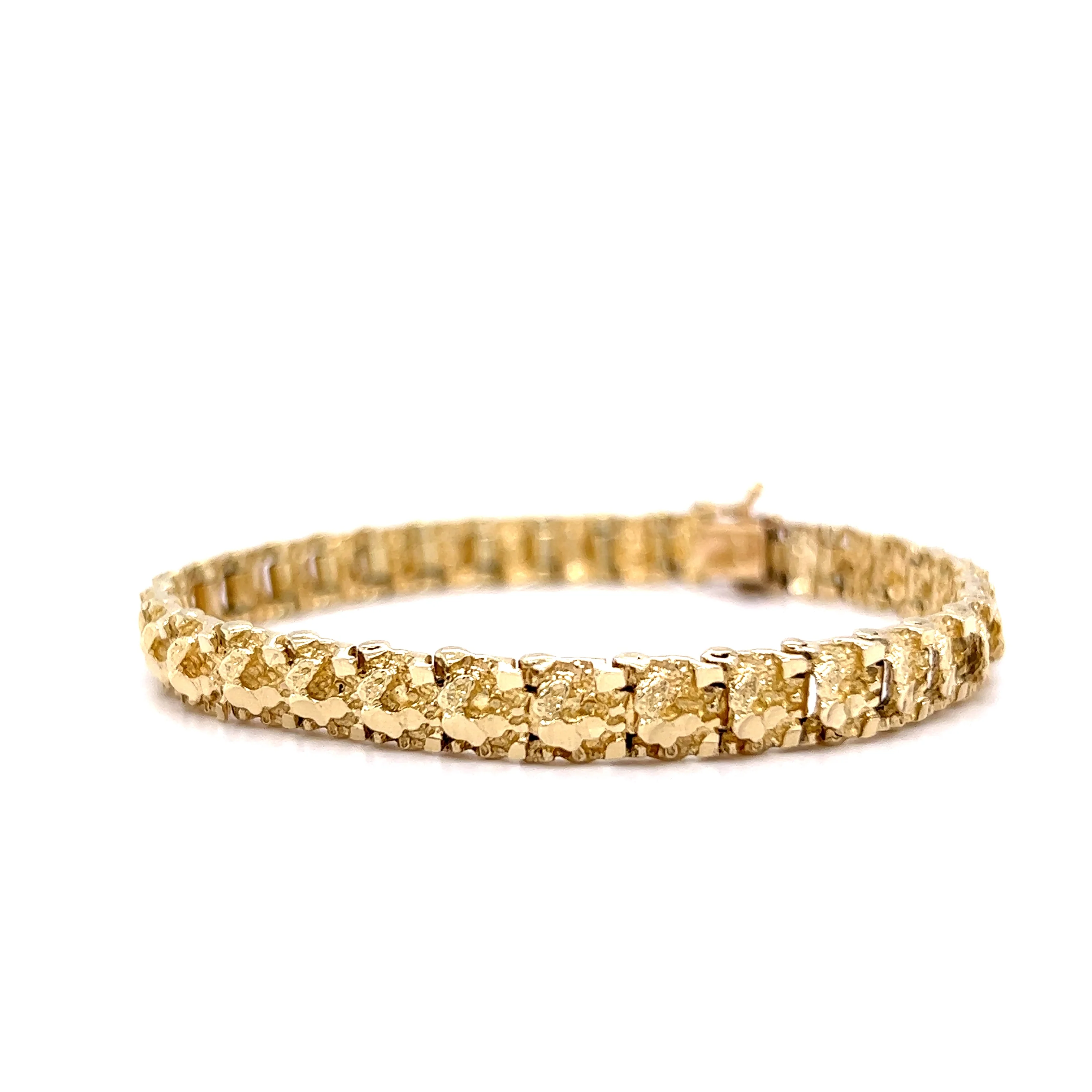 Gold Nugget Bracelet in 14k & 24k Yellow Gold - Image 2