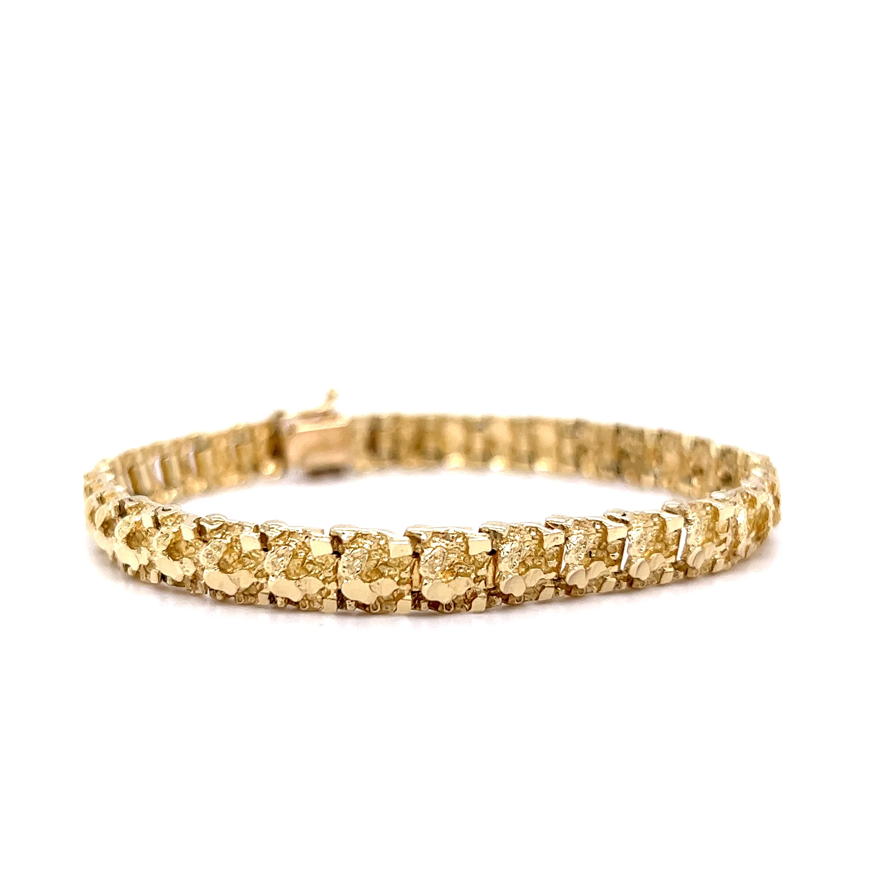 Gold Nugget Bracelet in 14k & 24k Yellow Gold - Image 3