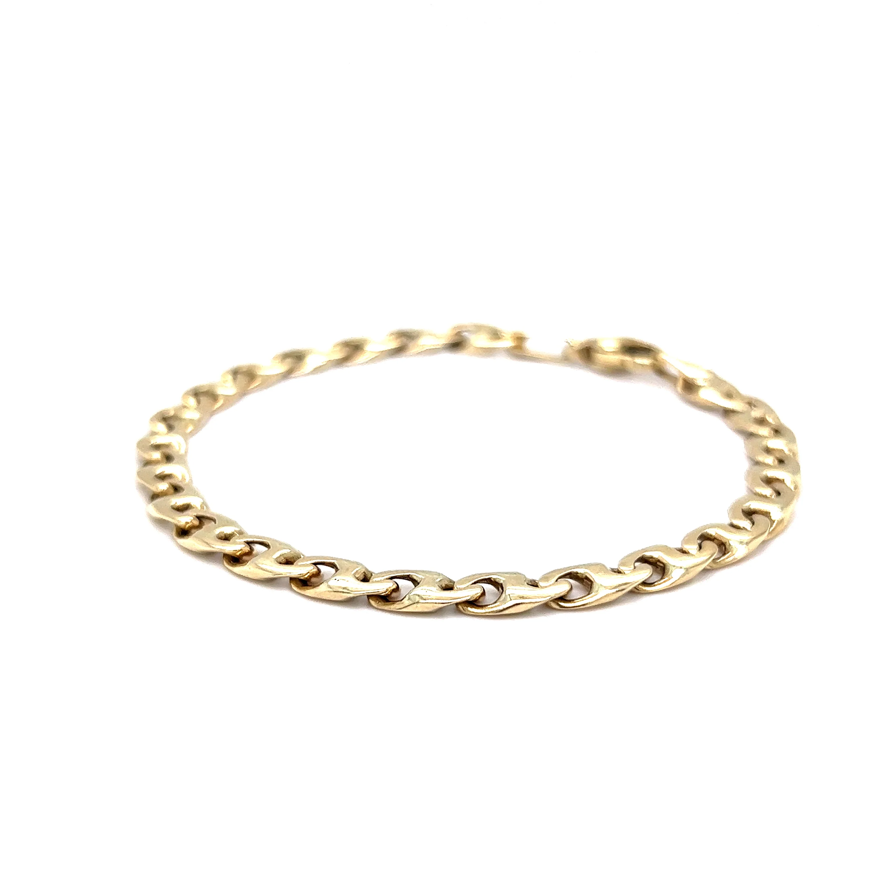 Puffy Mariner Chain Link Bracelet in 14k Yellow Gold - Image 2
