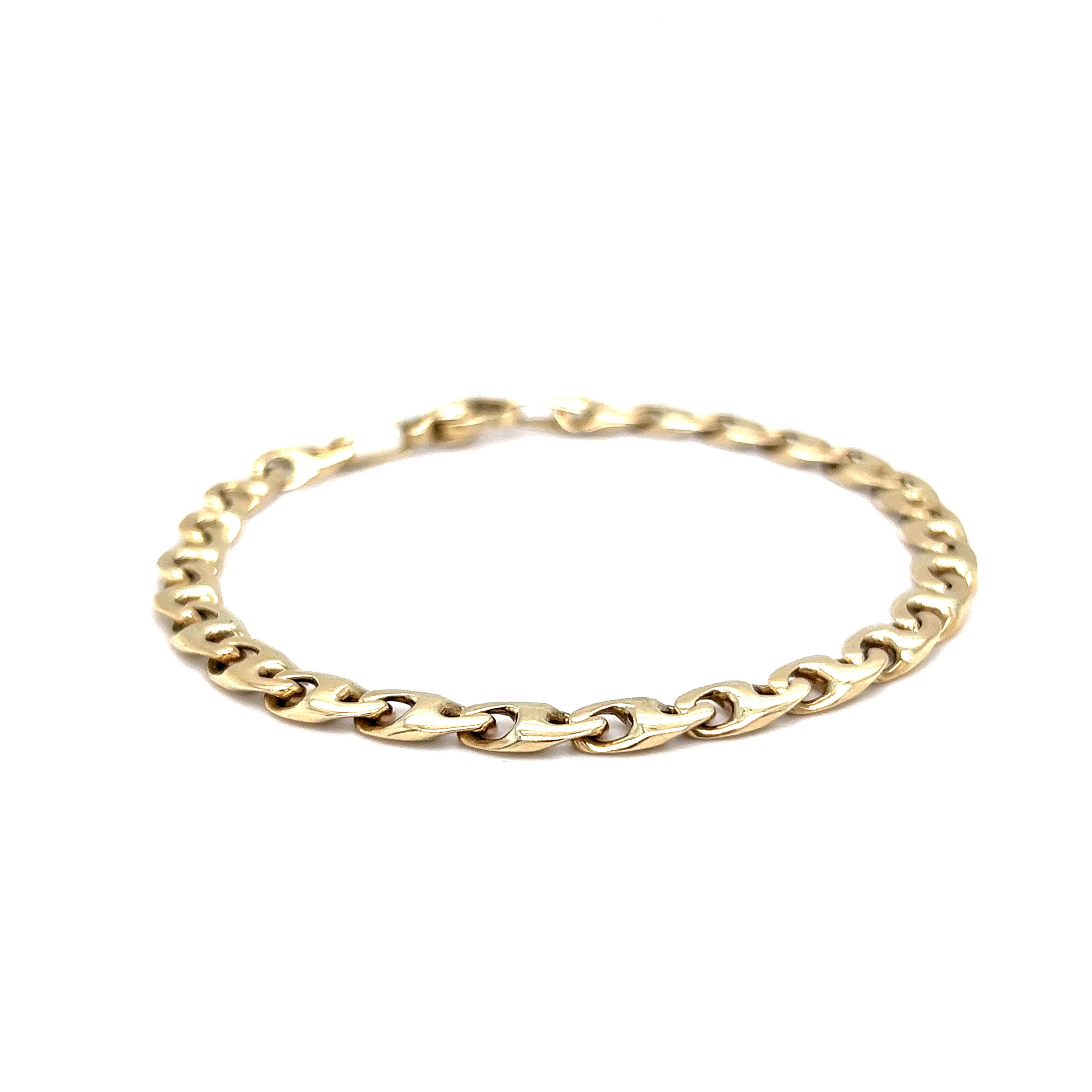Puffy Mariner Chain Link Bracelet in 14k Yellow Gold - Image 3