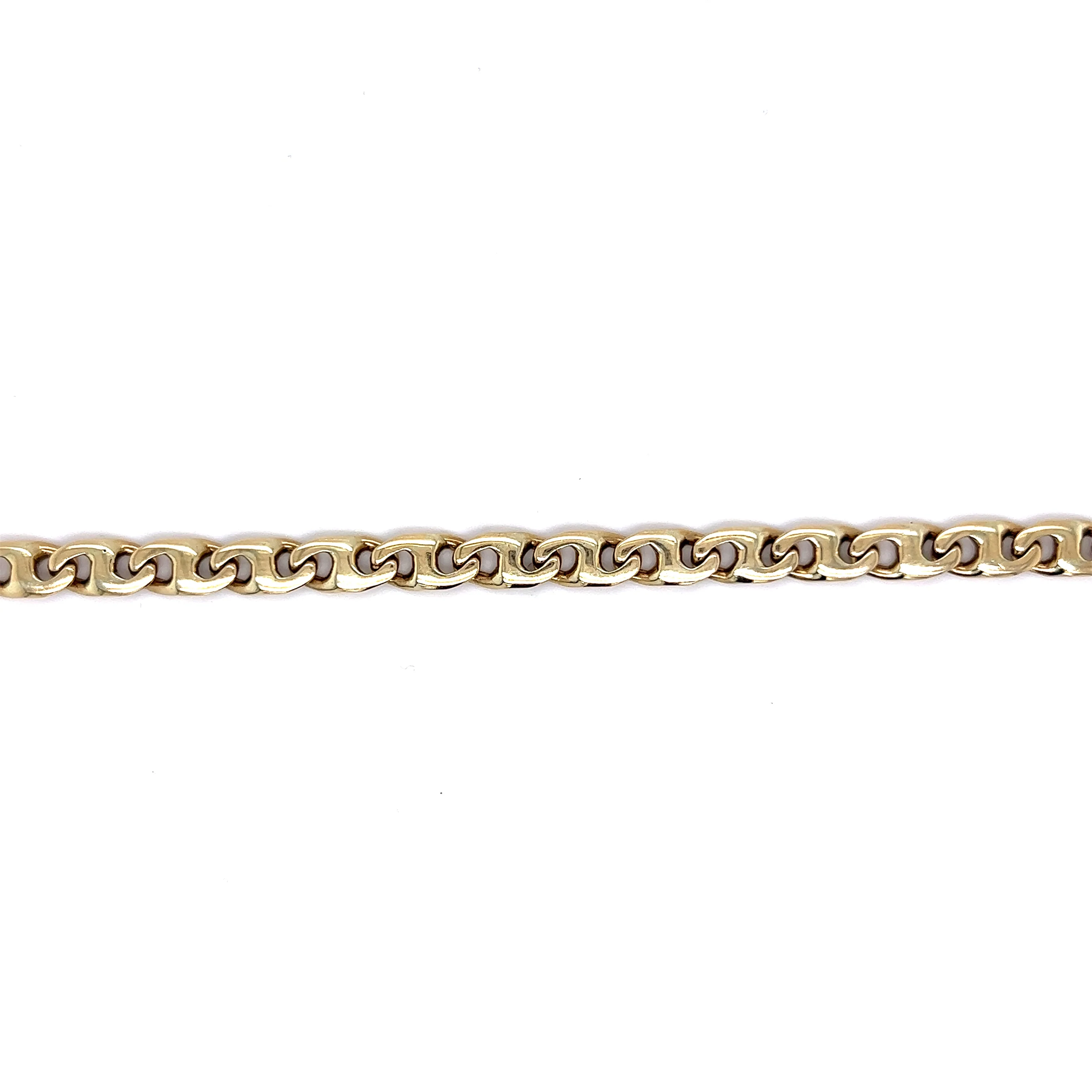 Puffy Mariner Chain Link Bracelet in 14k Yellow Gold - Image 4