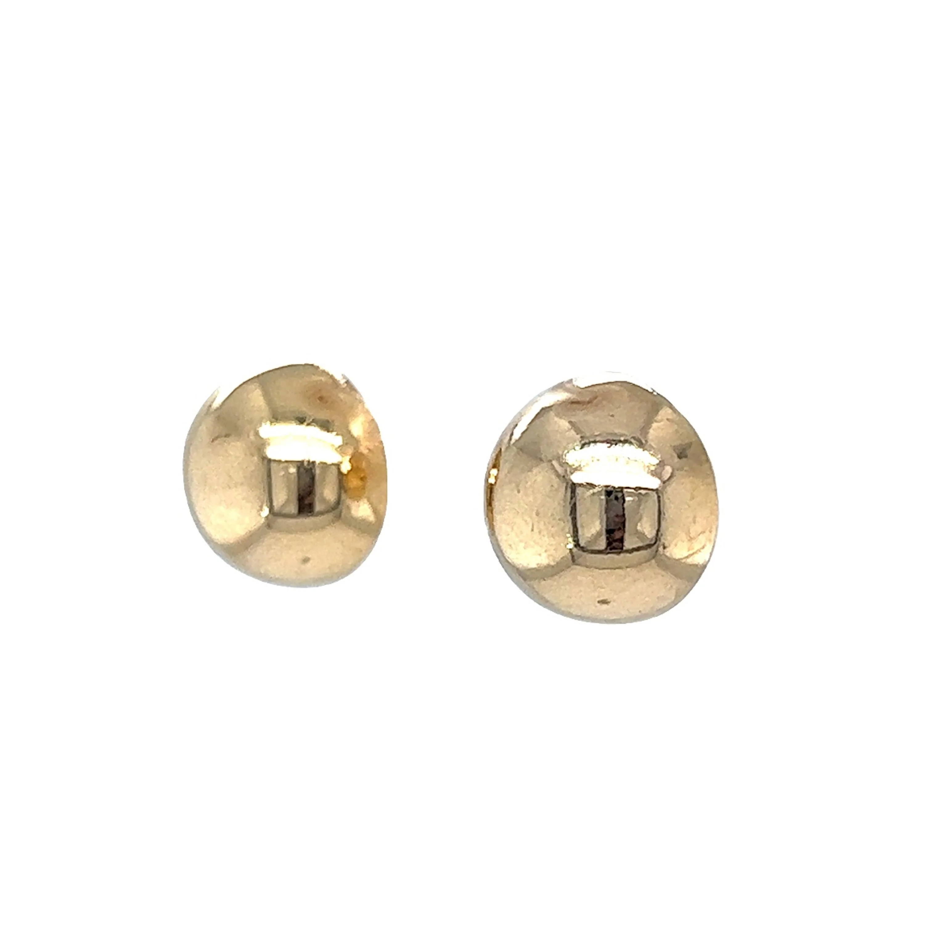 Simple Stud Earrings in 14k Yellow Gold - Image 2