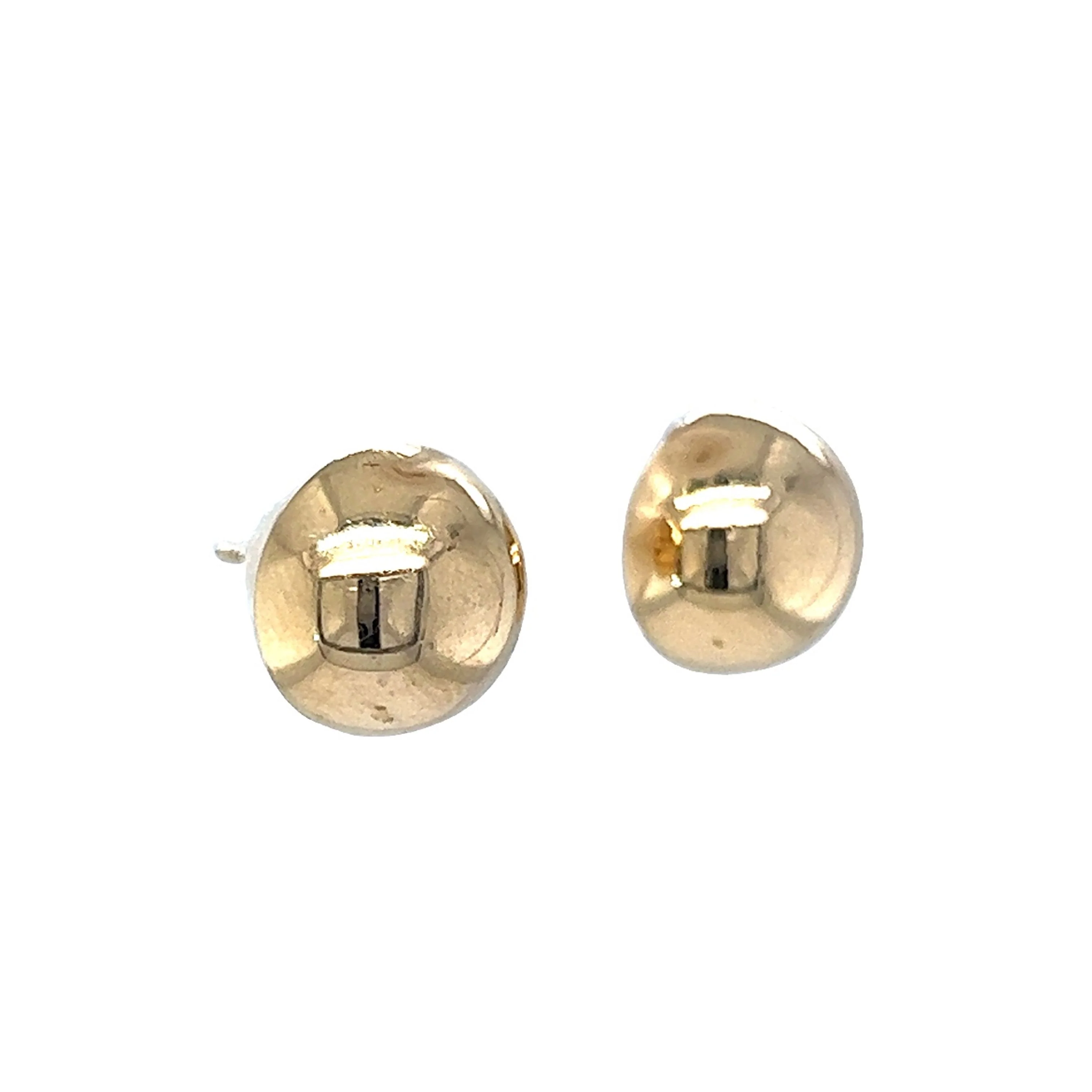 Simple Stud Earrings in 14k Yellow Gold - Image 3