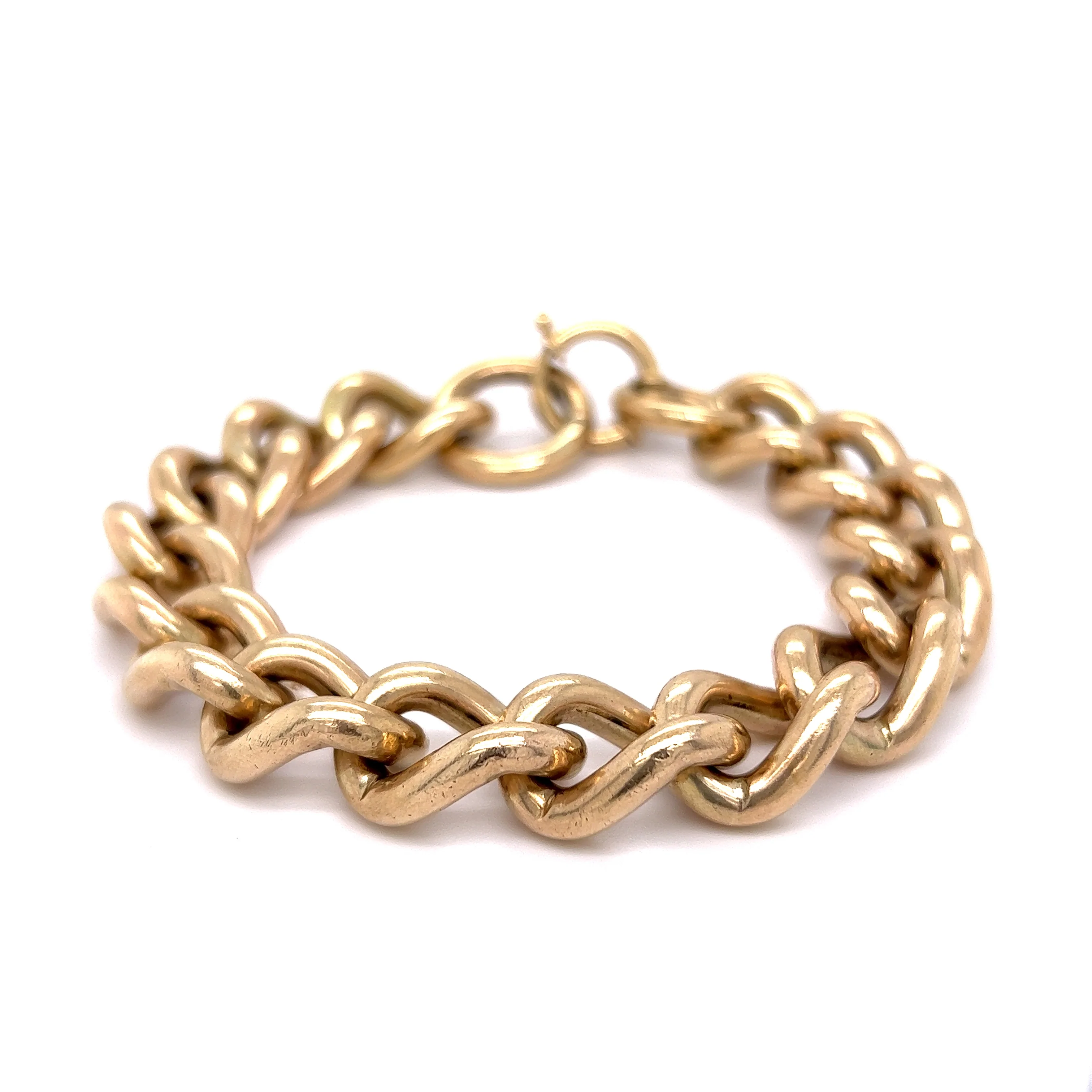 Vintage Victorian Chain Bracelet in 10k Yellow Gold
