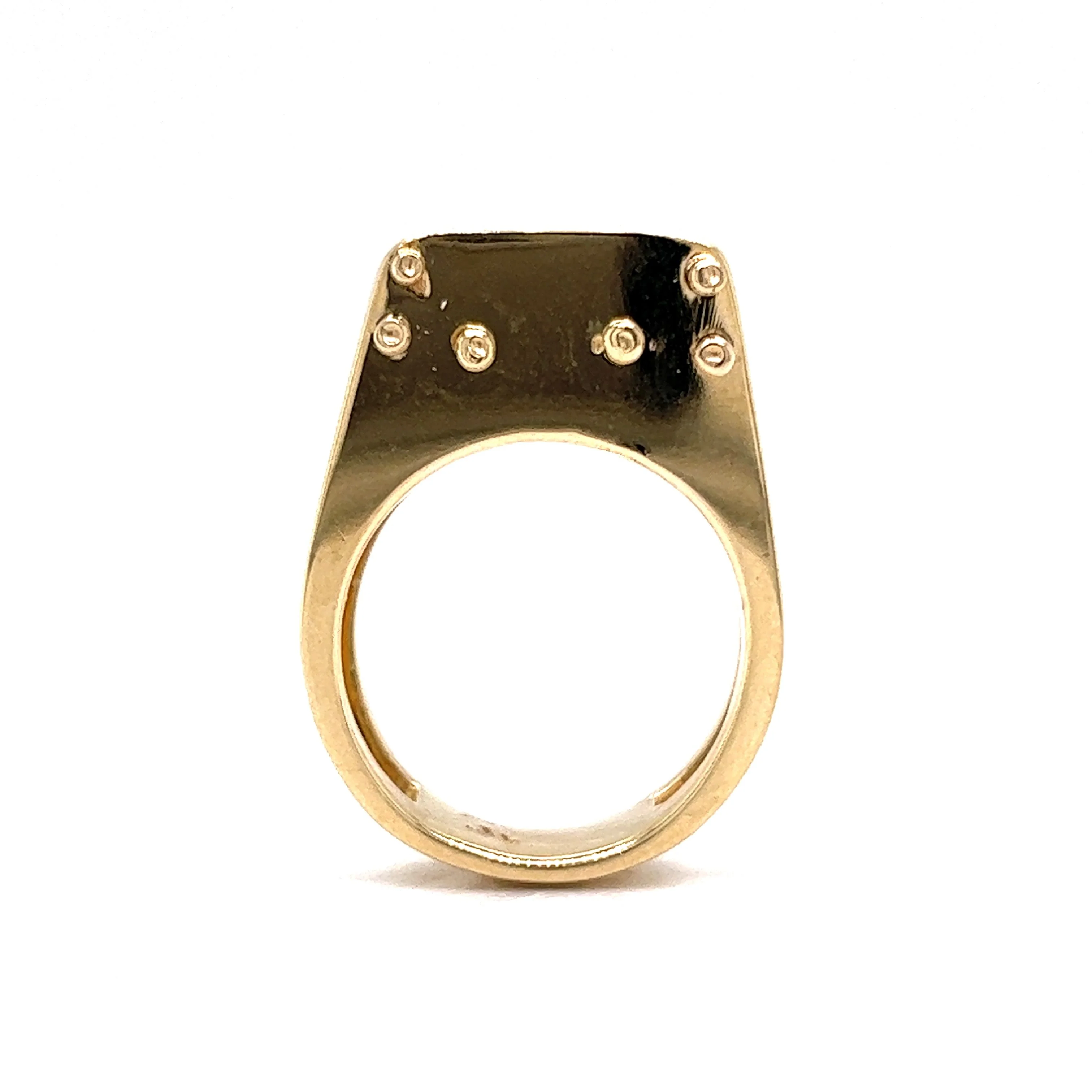 Suspended Rubellite Tourmaline Cocktail Ring in 14k Yellow Gold - Image 4