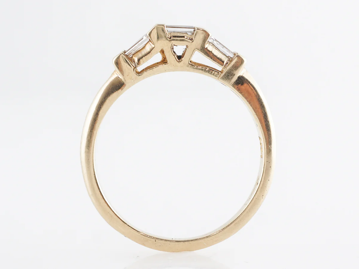 Tapered Baguette Diamond Wedding Band in 14K - Image 5