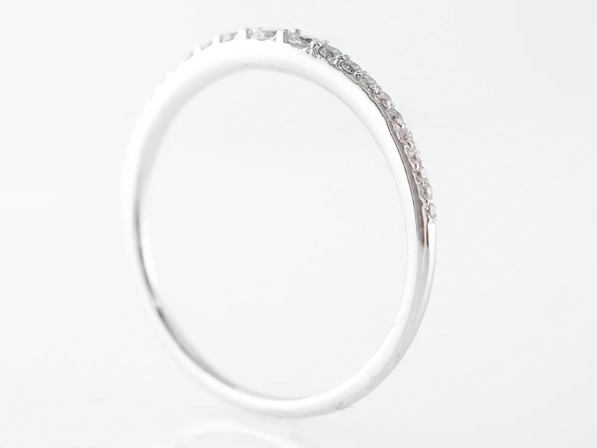 Tapered Round Diamond Right Hand Ring in 18k White Gold - Image 5