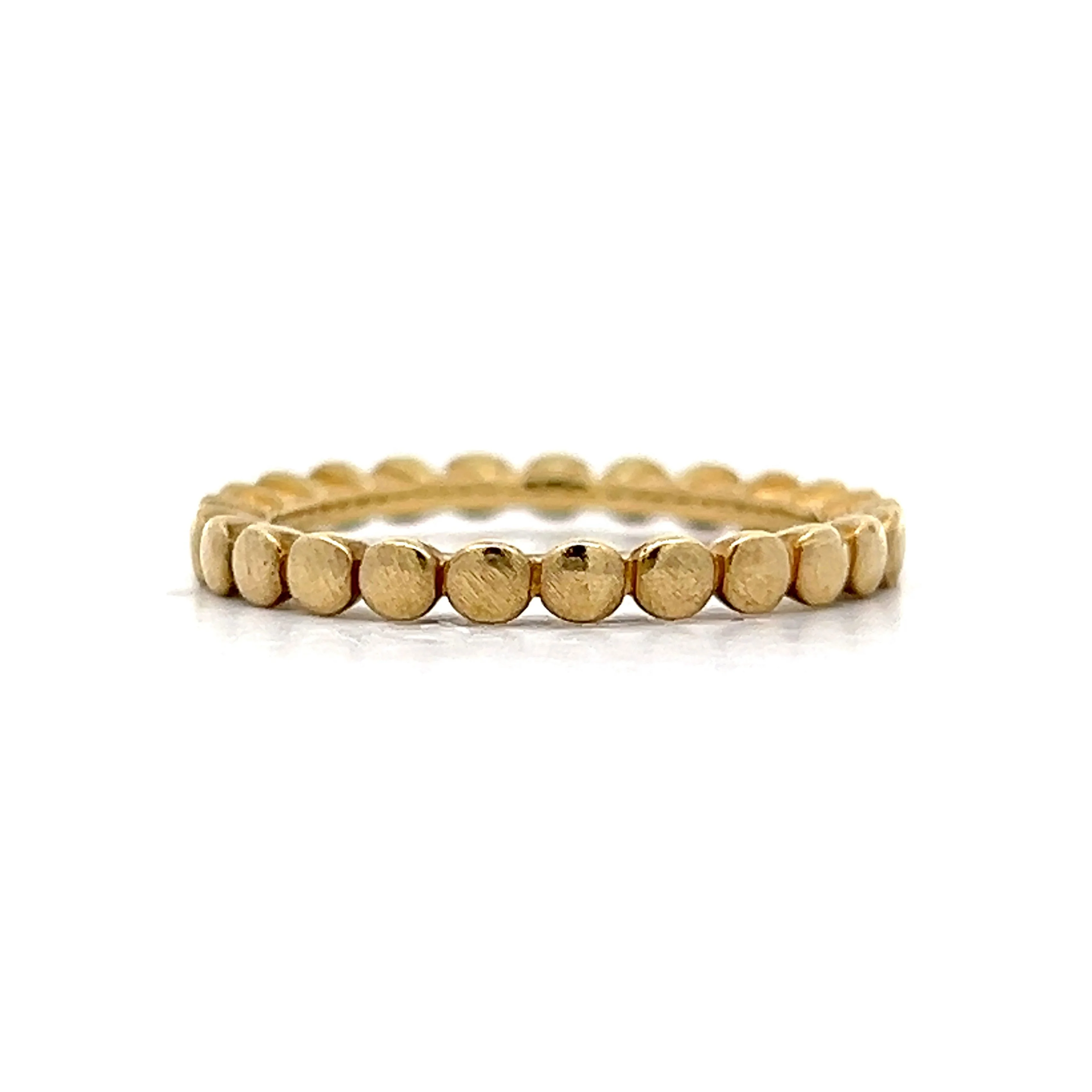 Textured Bead Band in 18k Yellow Gold - Image 2
