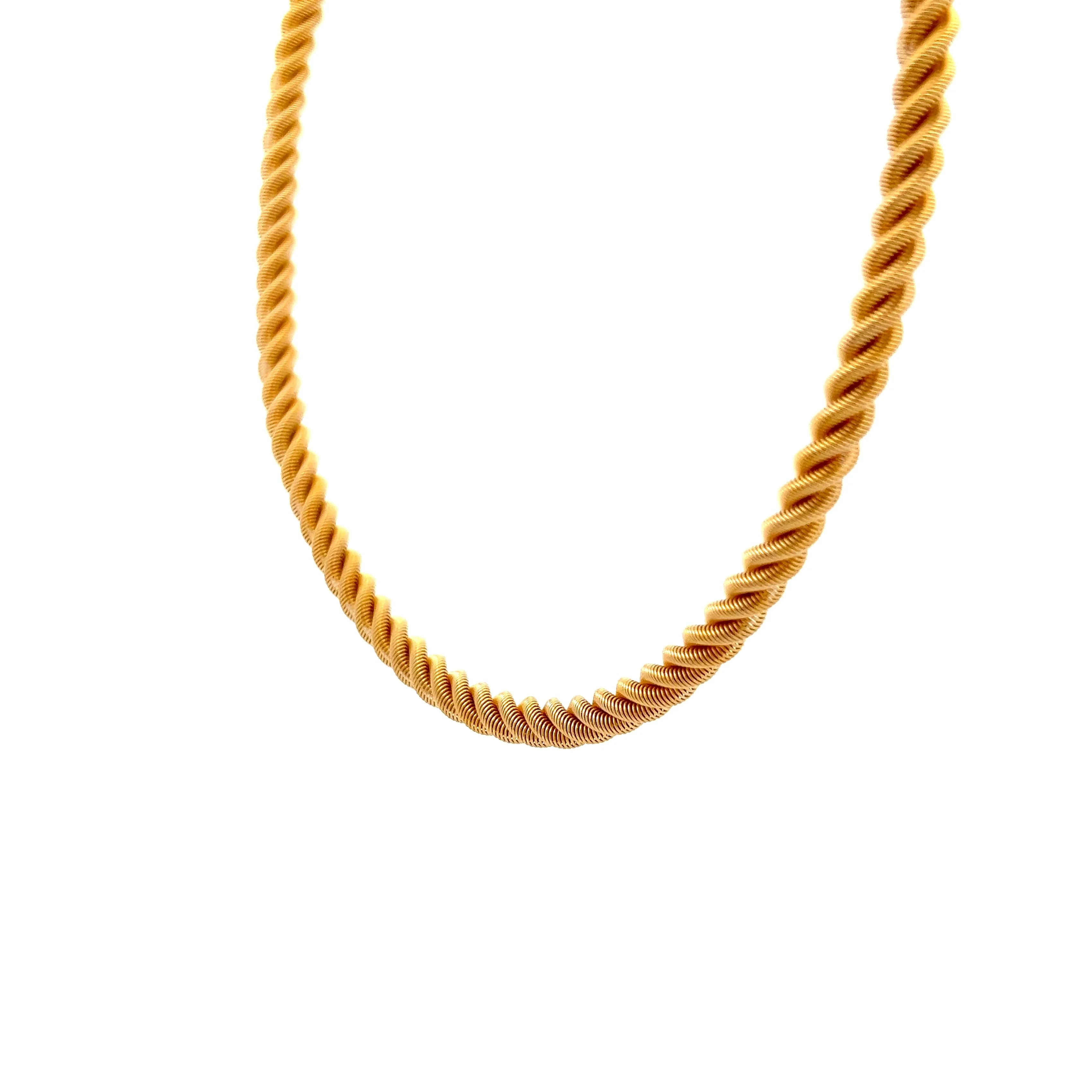 Textured Coil Rope Necklace in 14k Yellow Gold - Image 2