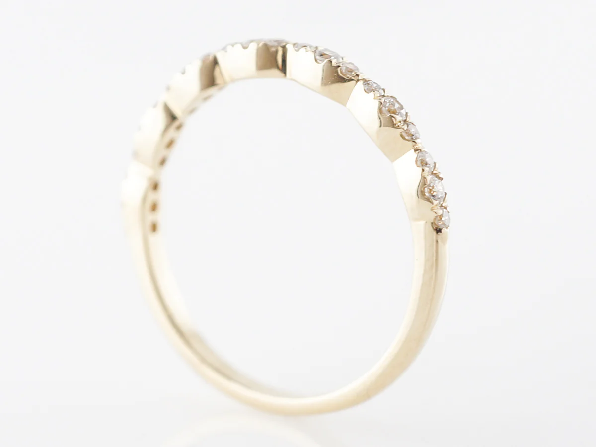 Textured Diamond Cluster Band in 18k Yellow Gold - Image 5