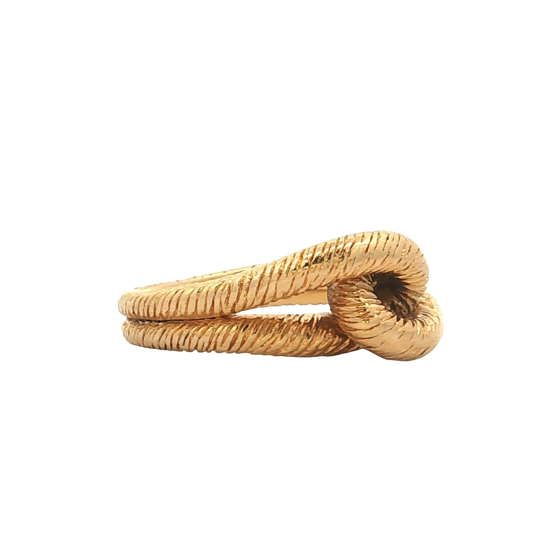 Textured Knotted Cocktail Ring in 18k Yellow Gold - Image 3