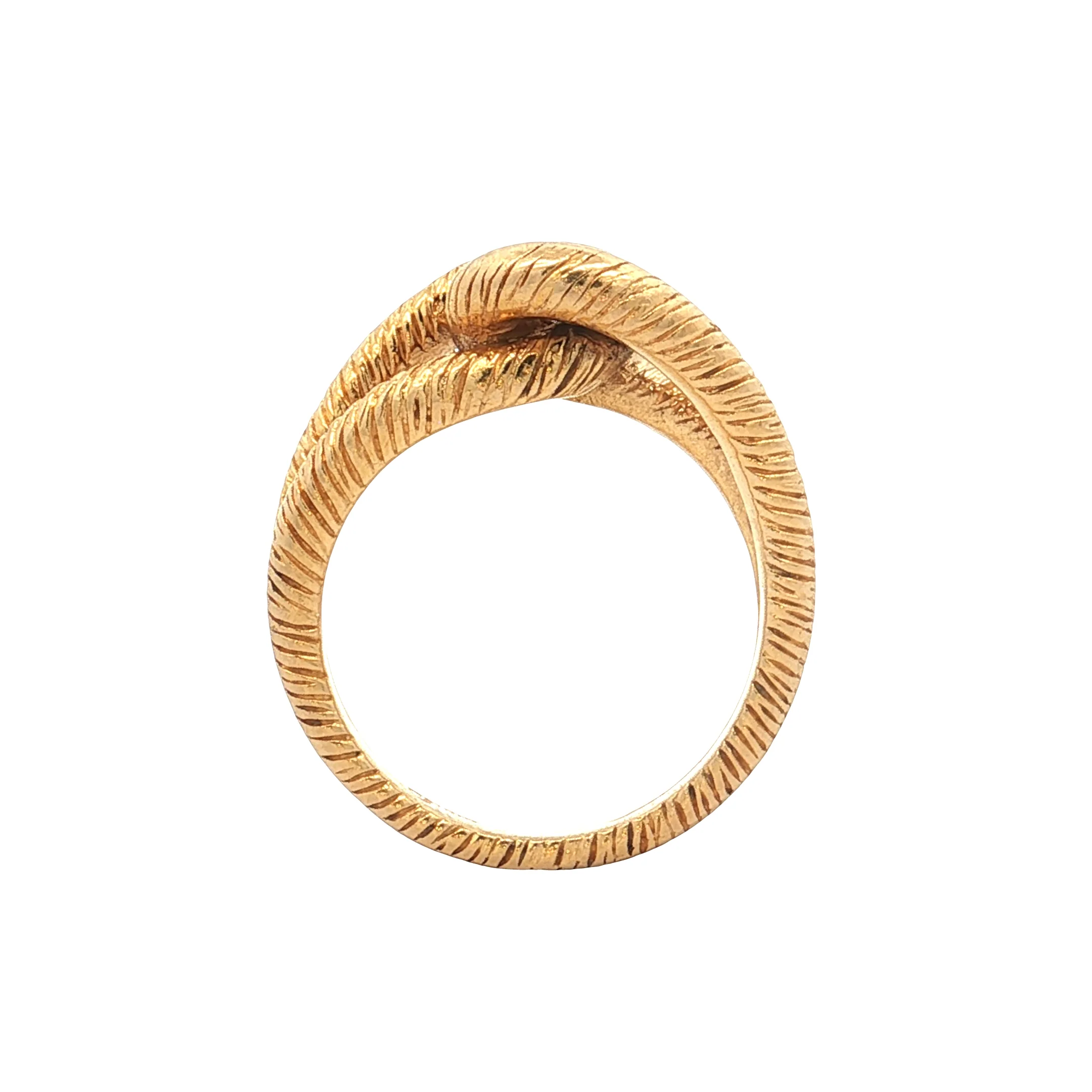 Textured Knotted Cocktail Ring in 18k Yellow Gold - Image 4