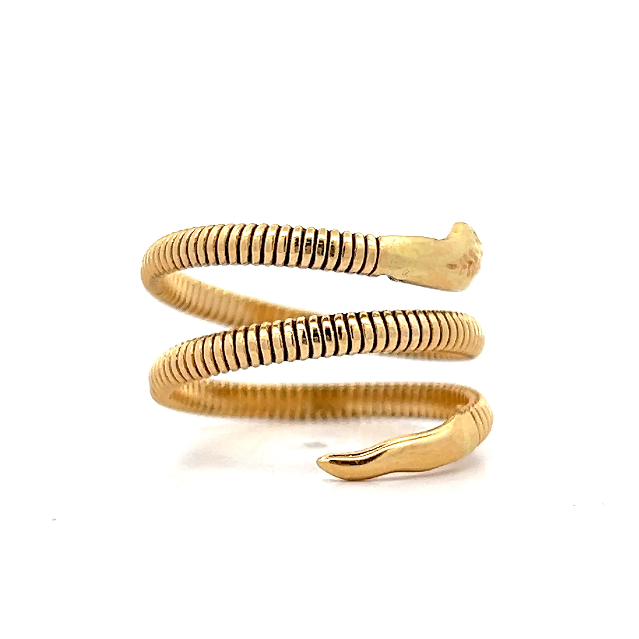 Textured Snake Cocktail Ring in 18k Yellow Gold - Image 3