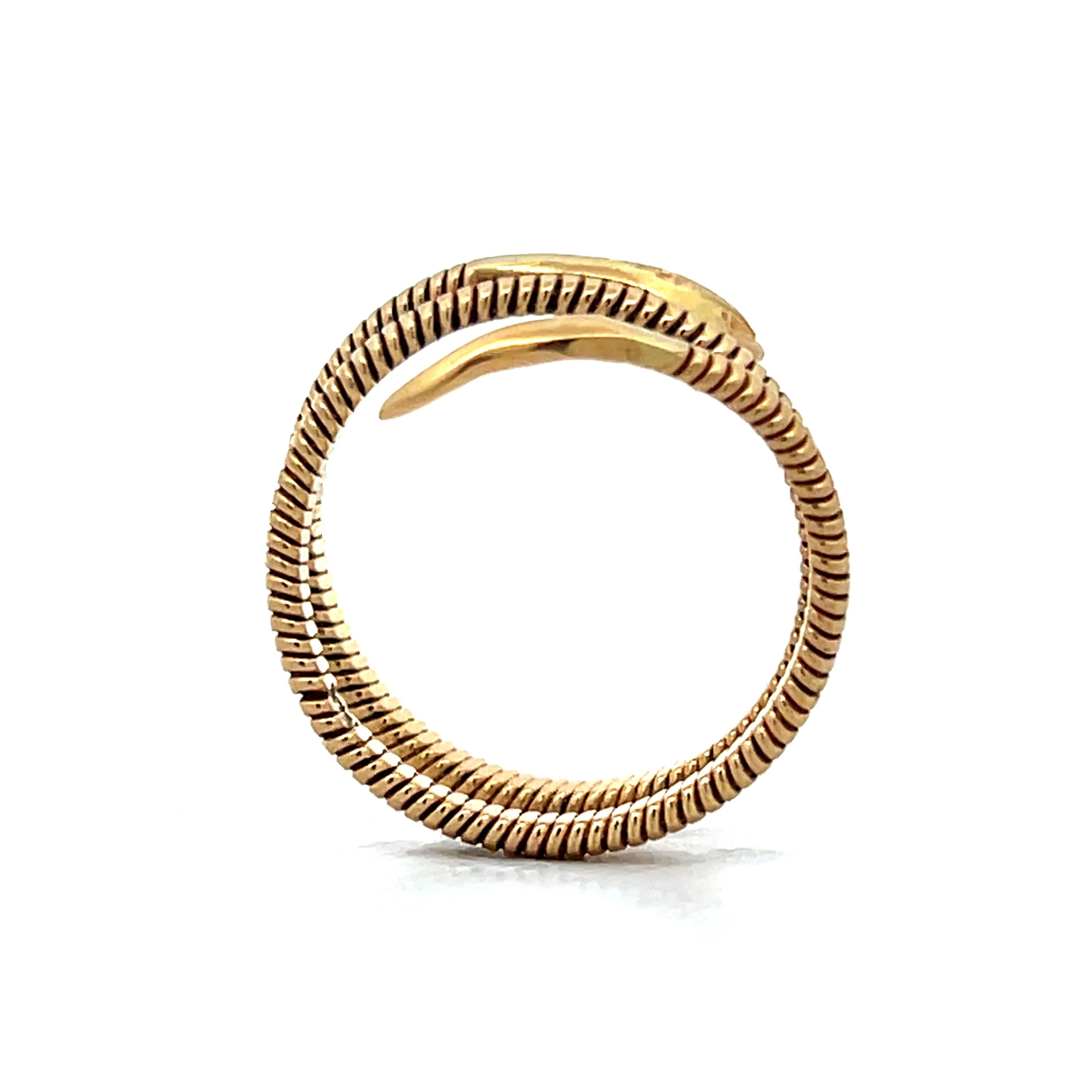 Textured Snake Cocktail Ring in 18k Yellow Gold - Image 4