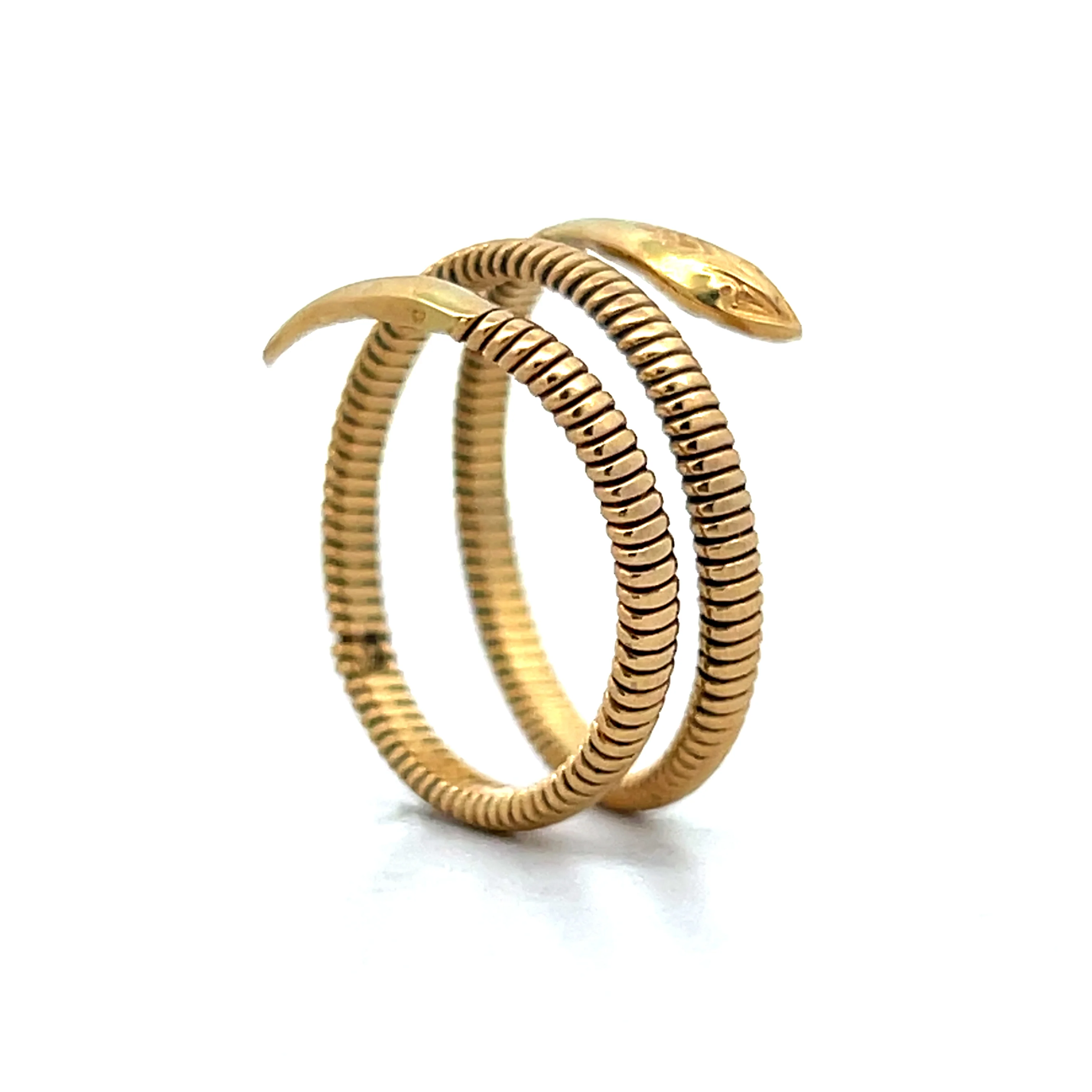 Textured Snake Cocktail Ring in 18k Yellow Gold - Image 5