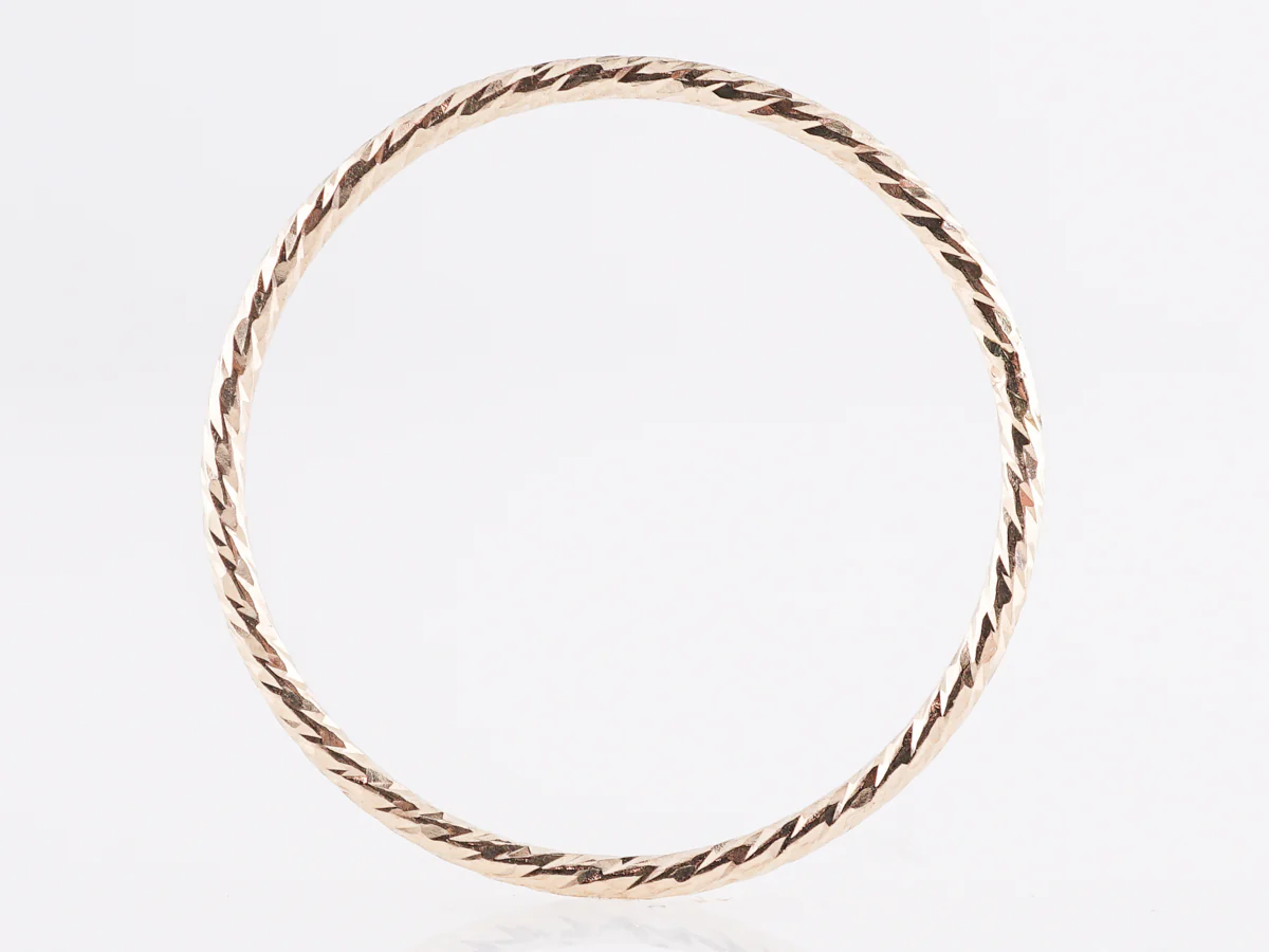 Textured Stacking Wedding Band in 14k Yellow Gold - Image 2
