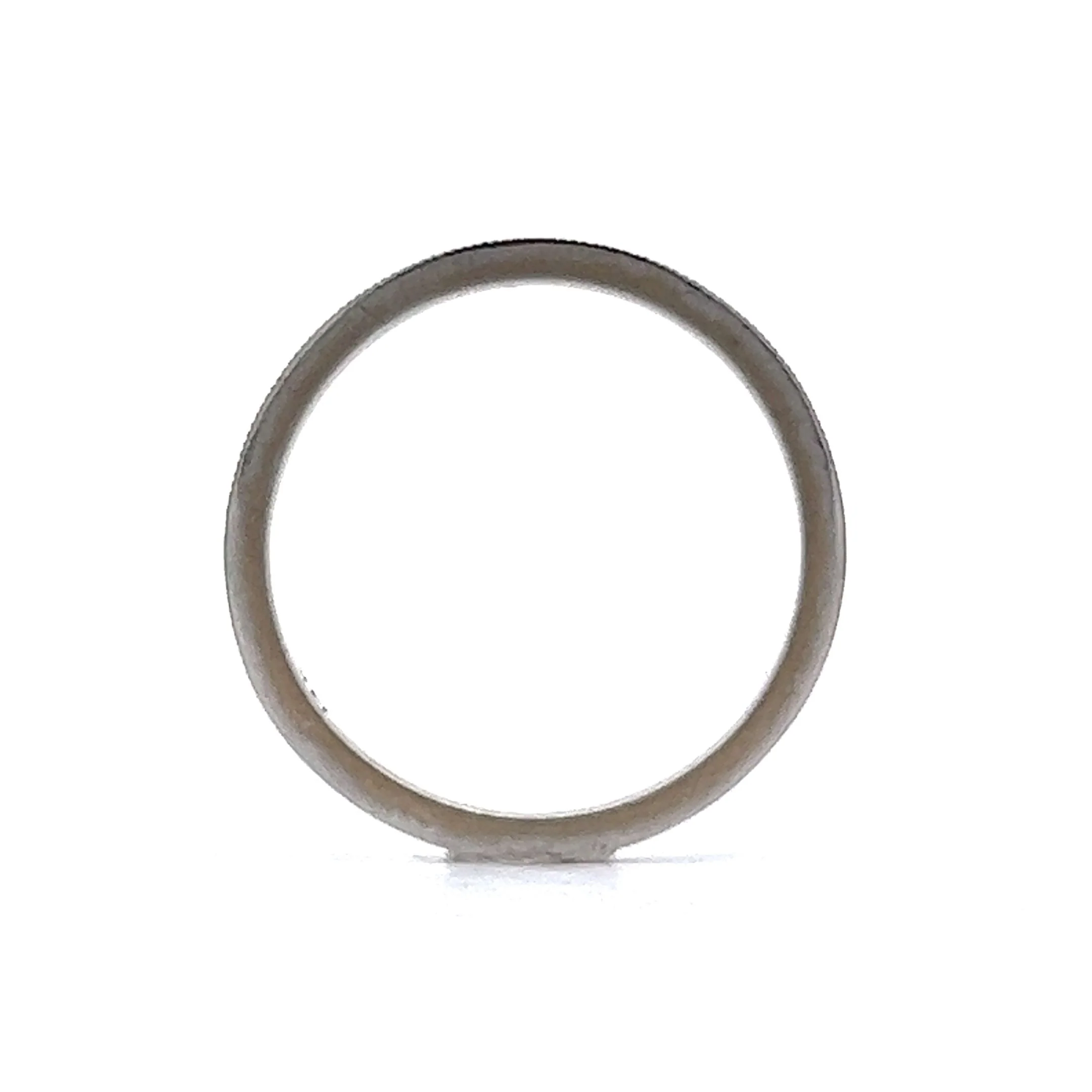 Thin Brilliant Cut Diamond Wedding Band in 14k White Gold - Image 4