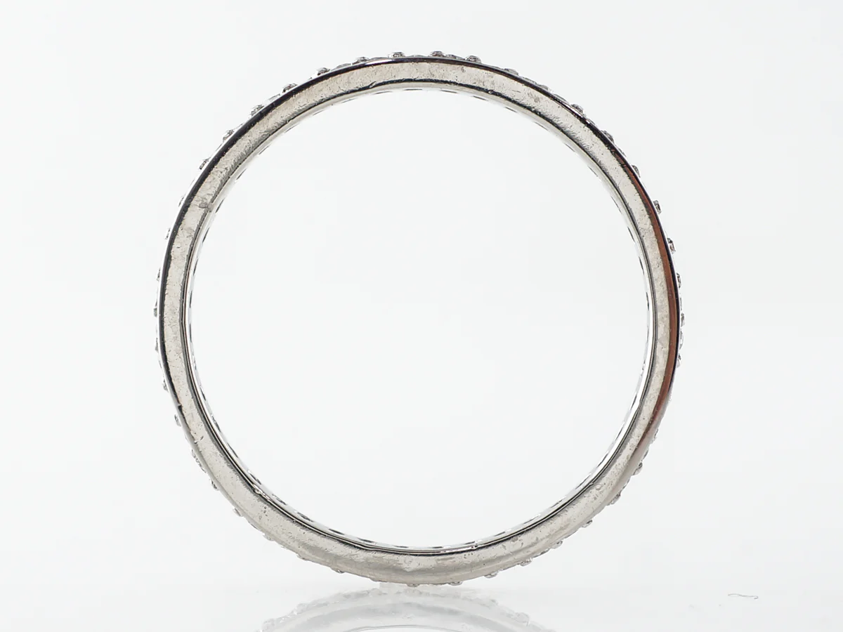 Thin Diamond Eternity Wedding Band in Platinum - Image 2