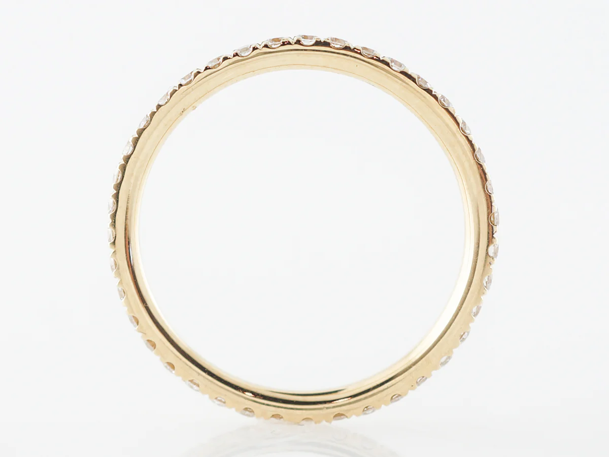 Thin Half Carat Diamond Eternity Wedding Band 18k - Image 2