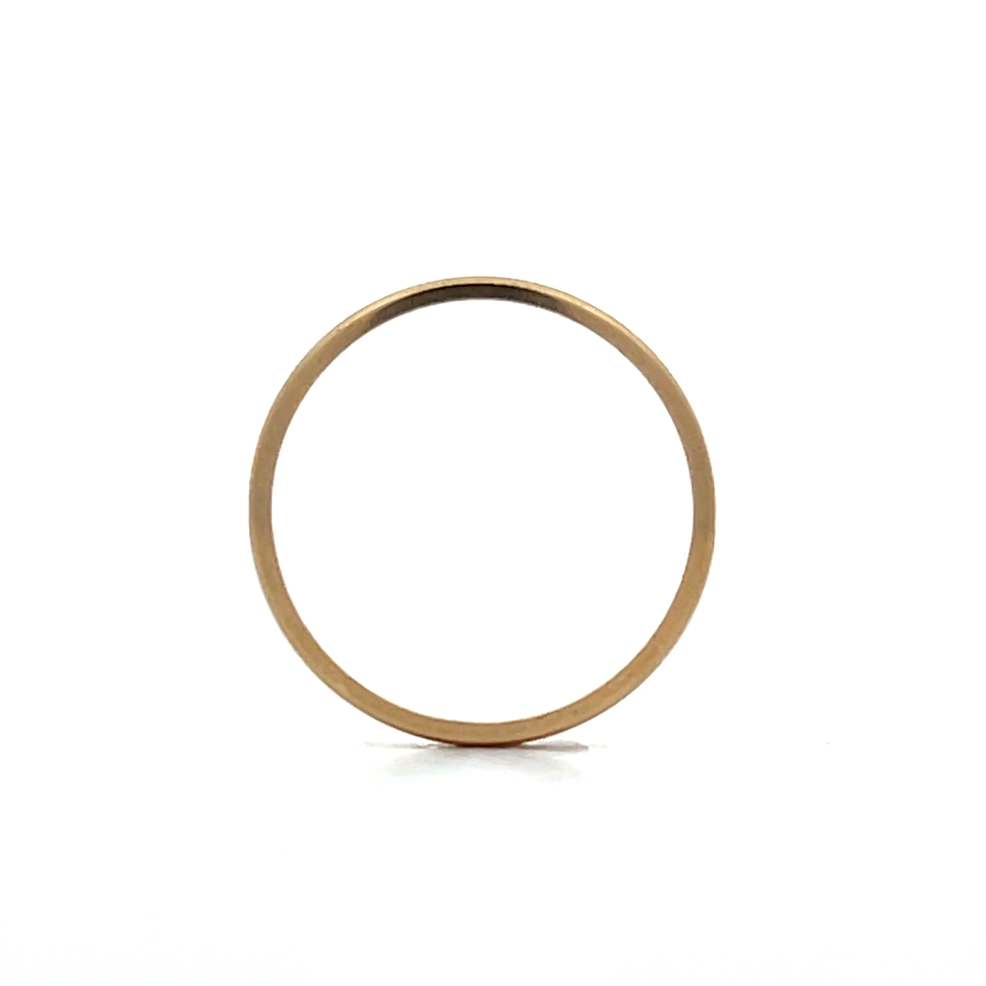 Thin Half Round Wedding Band in 14k Yellow Gold - Image 4