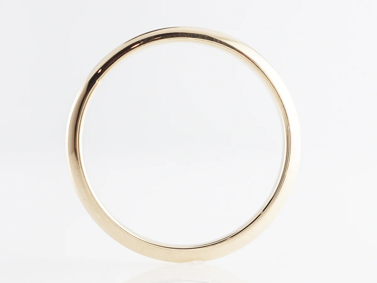 Thin Plain Wedding Band in 14k Yellow Gold - Image 2