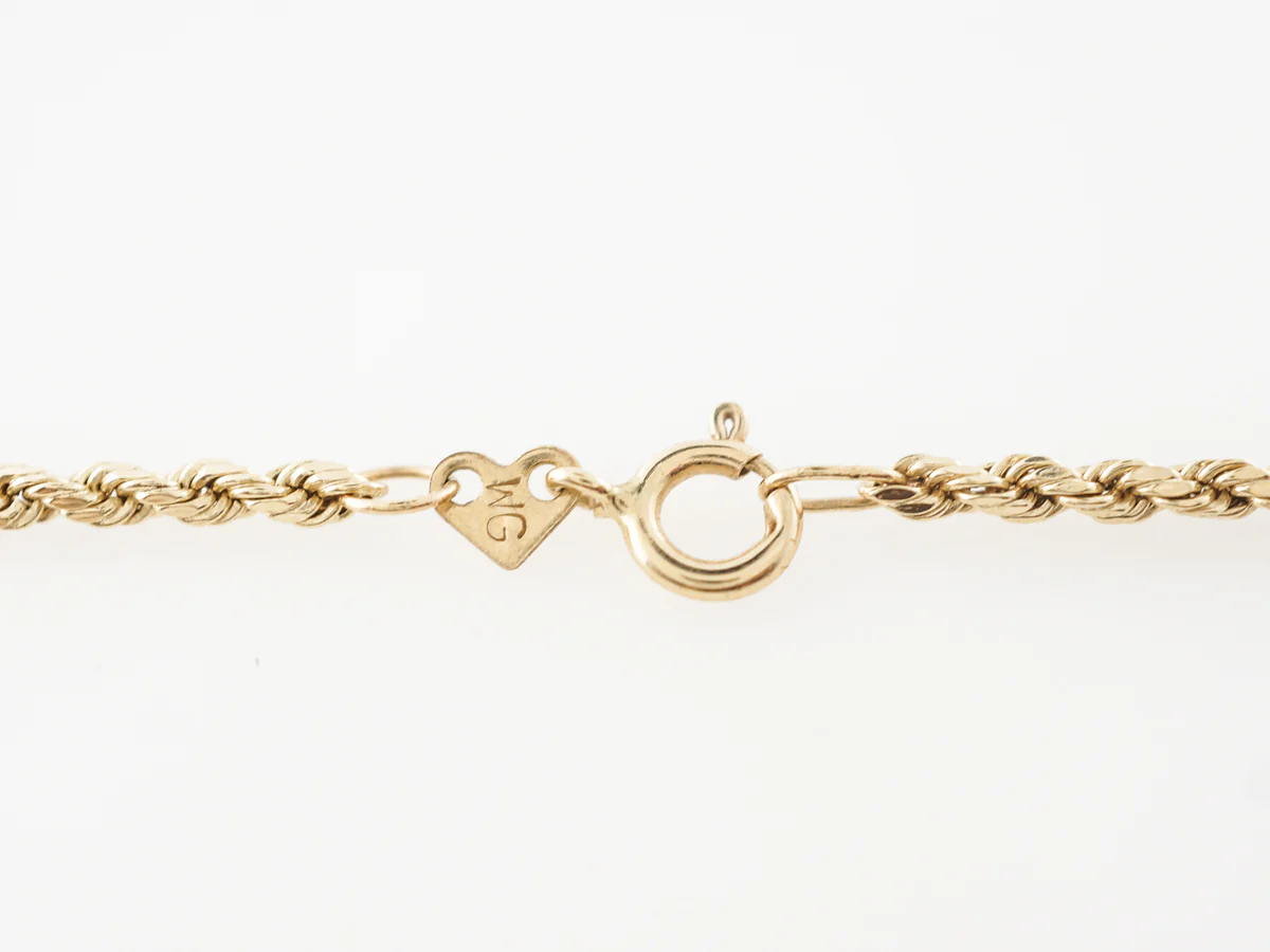 Thin Rope Chain Necklace in 14k Yellow Gold - Image 3