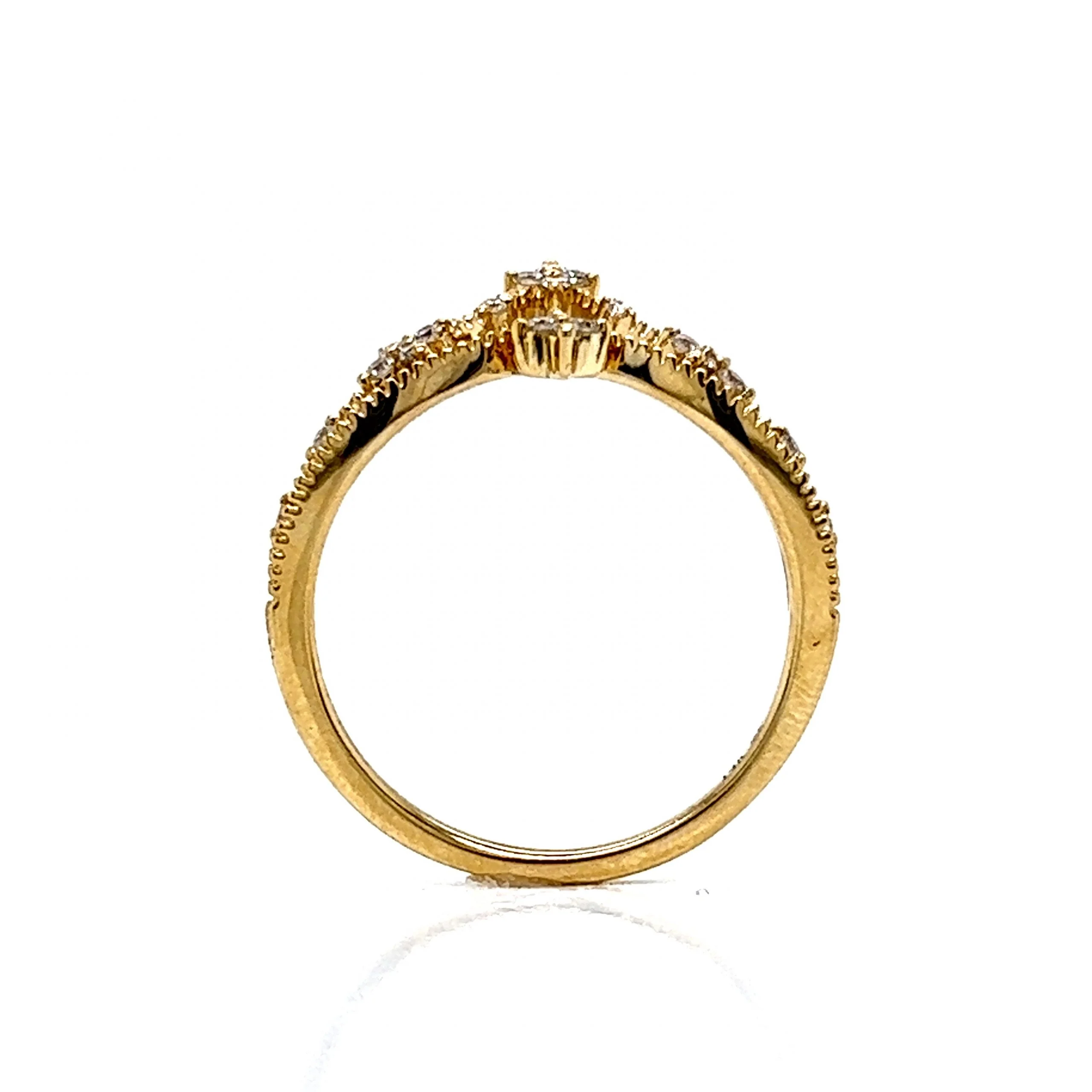 Tiara Diamond Stacking Ring in 14k Yellow Gold - Image 4