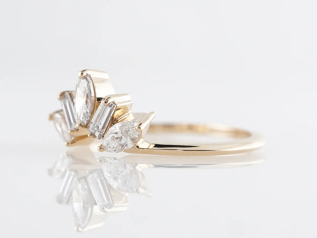 Tiara Diamond Wedding Band in 14k Yellow Gold - Image 2