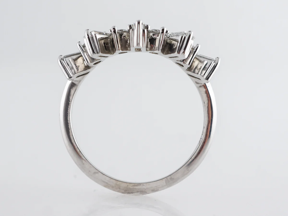 Tiara Style Diamond Wedding Band in 14k White Gold - Image 4